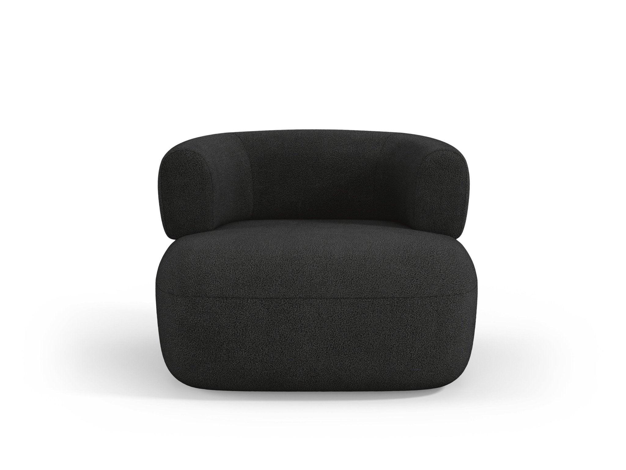 Fotel ALDRIN czarny boucle - Image 3