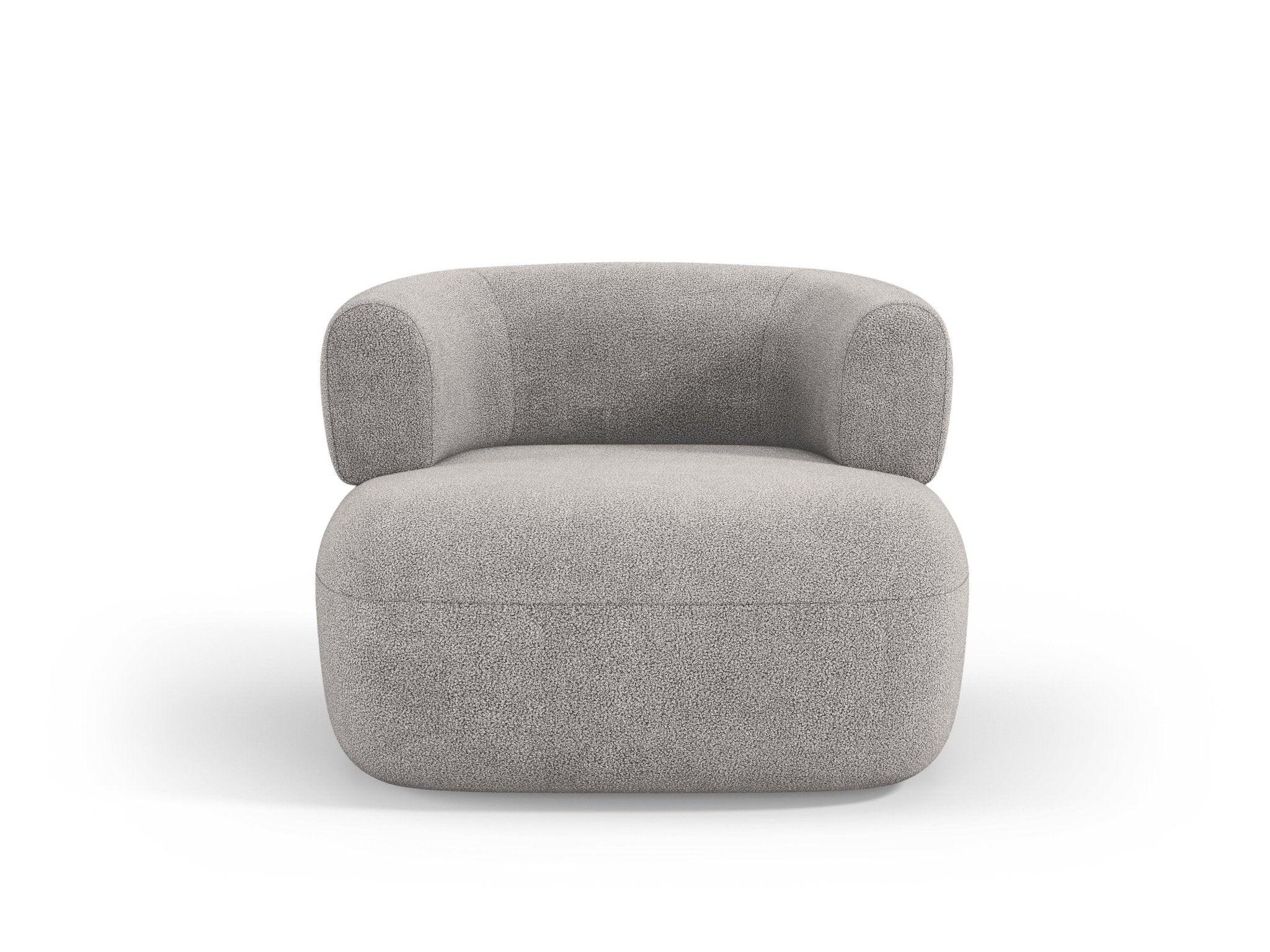 Fotel ALDRIN jasnoszary boucle - Image 3
