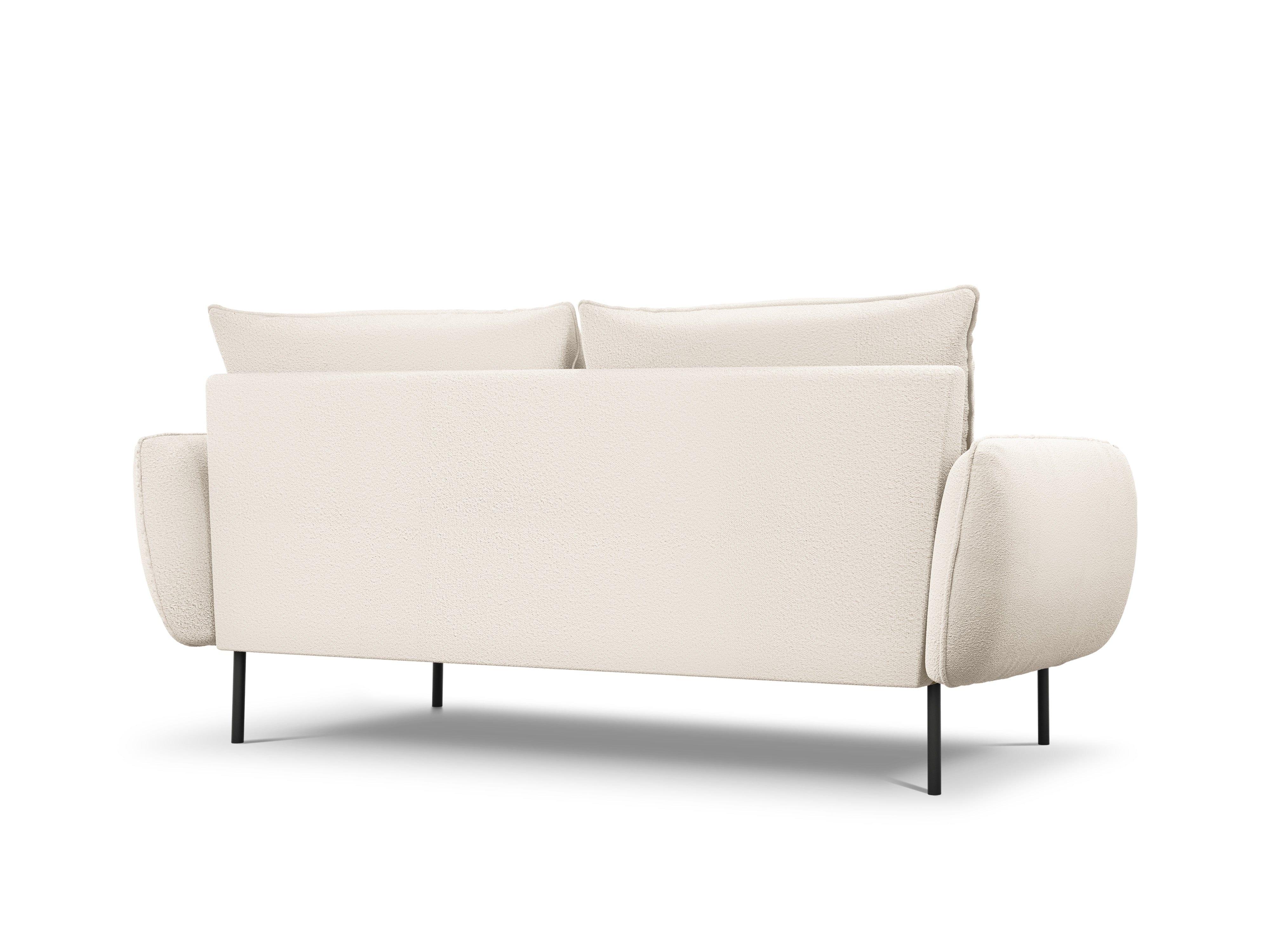 Sofa 3-osobowa VIENNA beżowy boucle z czarną podstawą - Image 4