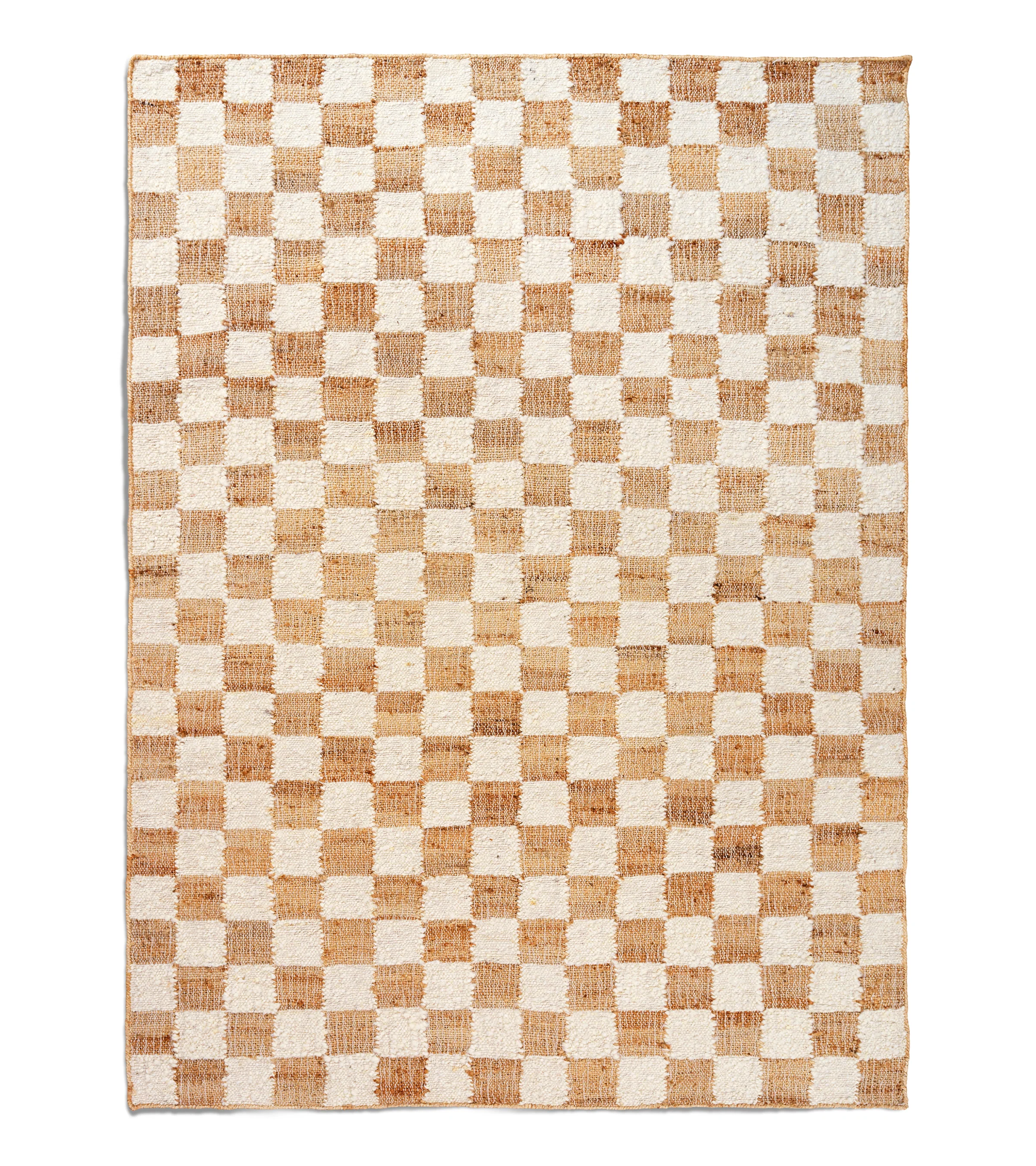 Dywan wełniano-jutowy CHECK beżowy - Image 6