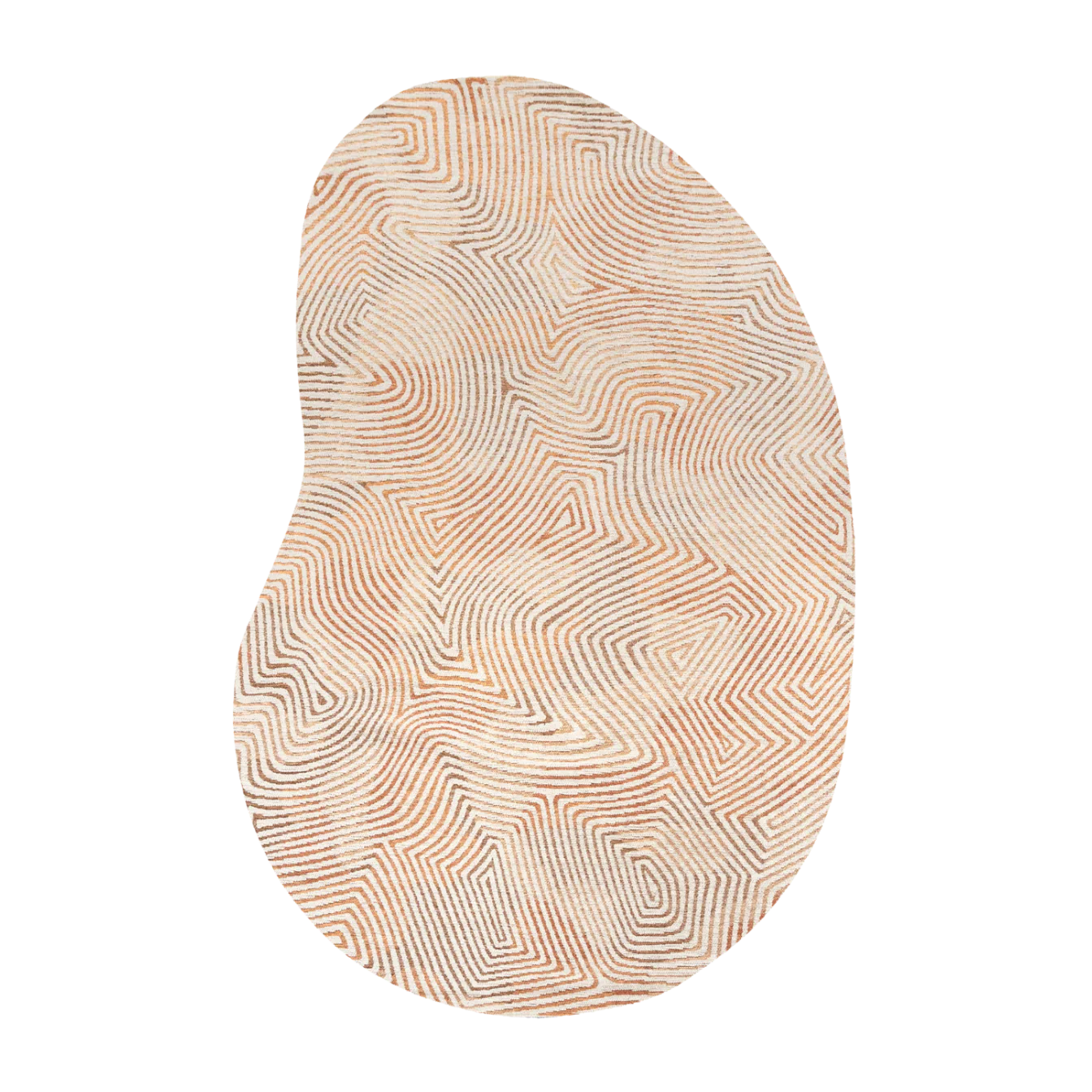 Dywan owalny CORAL INDIAN SAND pomarańczowy z beżowym