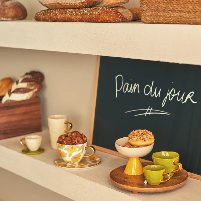 Filiżanka do cappuccino LILJA żółty motyw kwiatowy - Image 6
