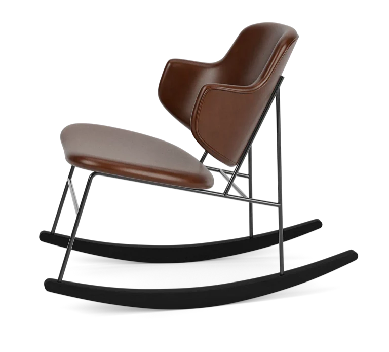 Fotel bujany PENGUIN brązowa skóra - Image 3