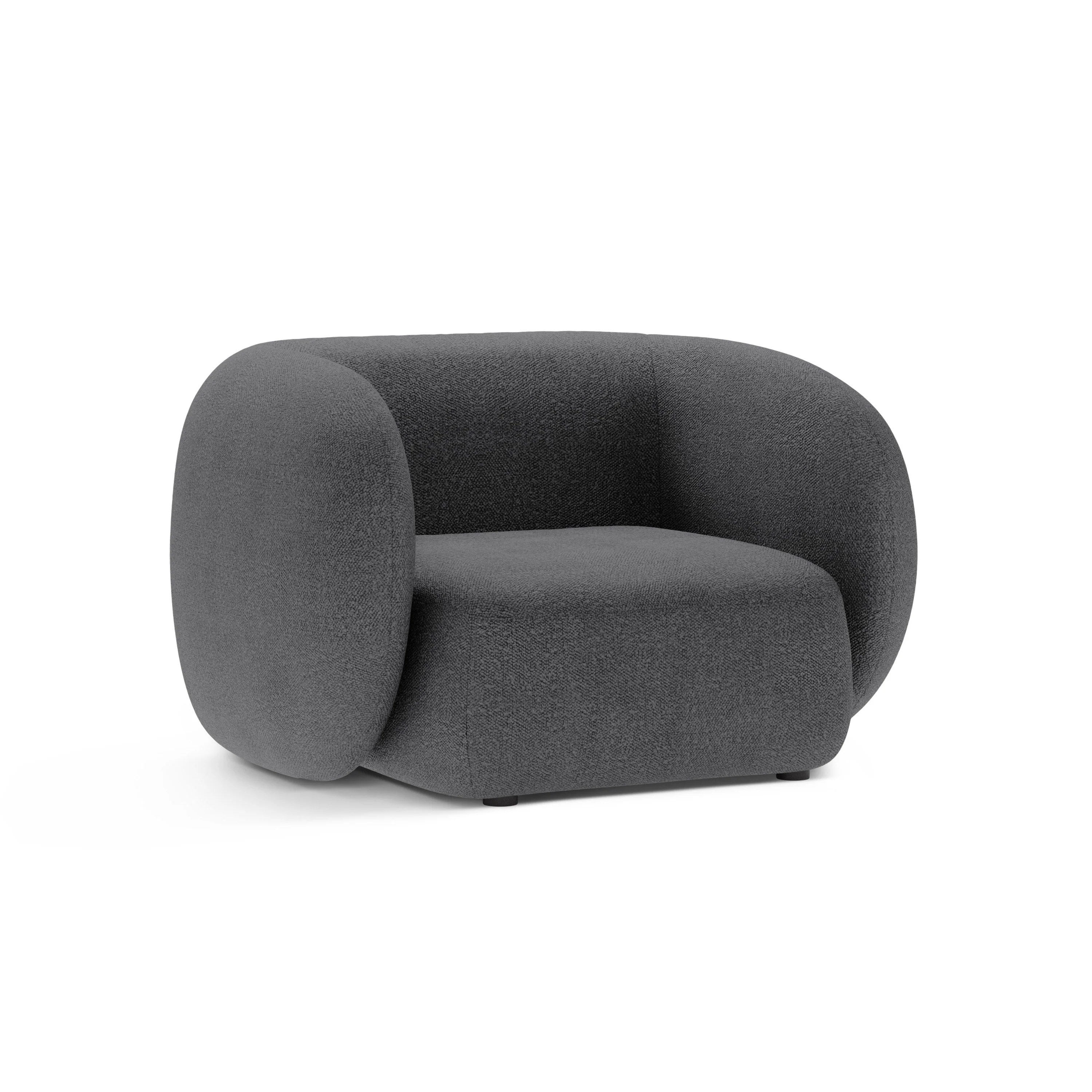 Fotel KATE ciemnoszary boucle