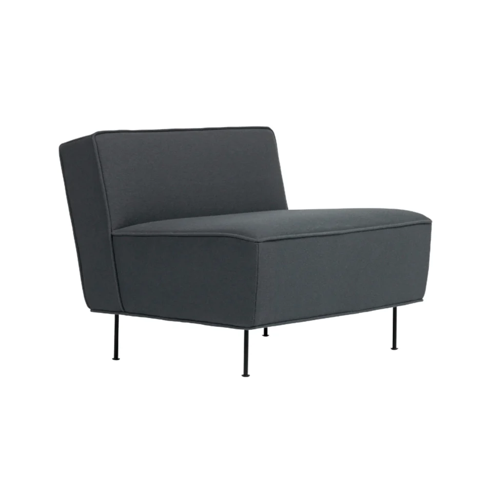 Fotel MODERN LINE tapicerowany z czarną podstawą