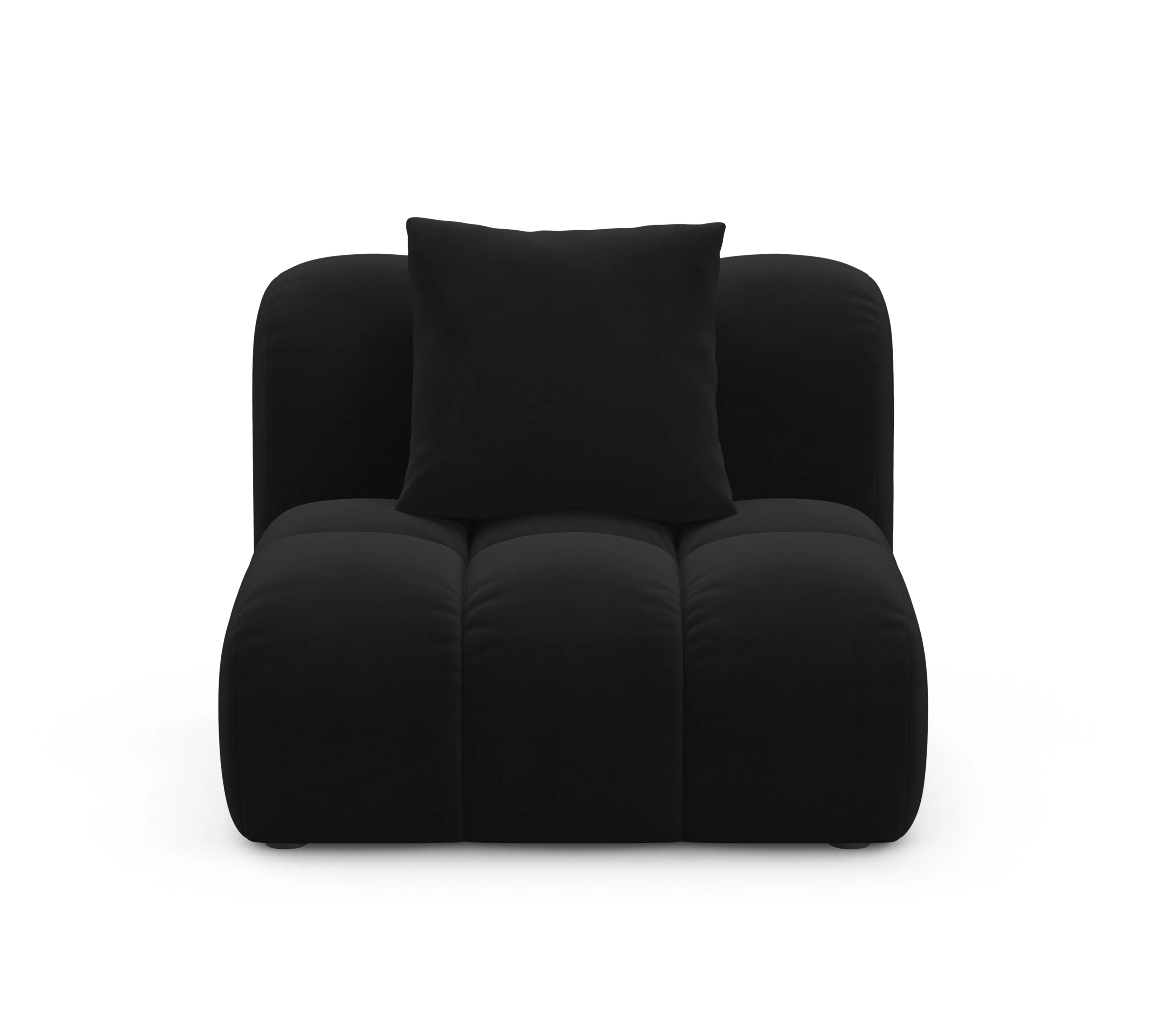 Fotel / moduł aksamitny ASTRO czarny - Image 2