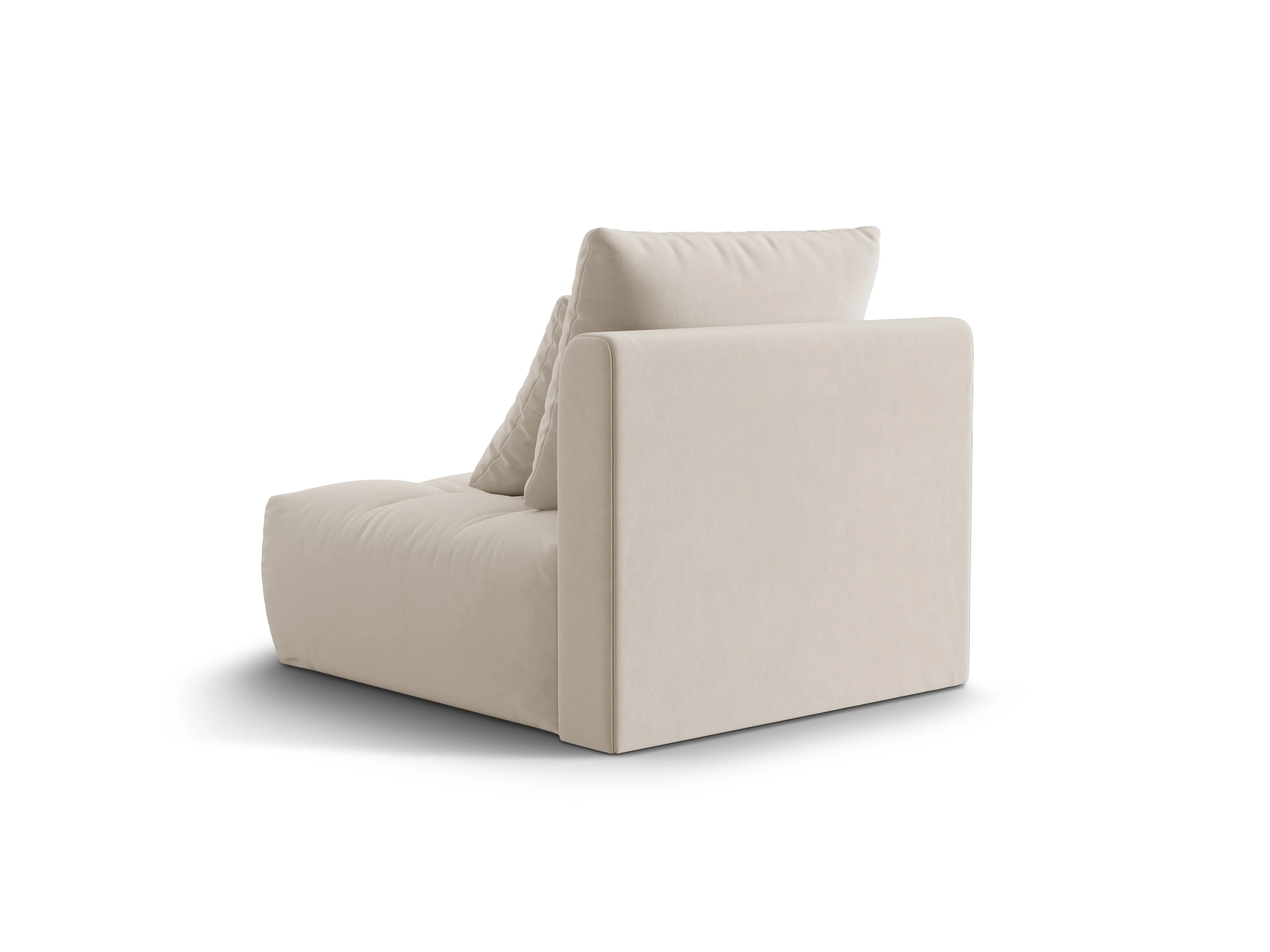 Fotel / moduł aksamitny BLOOM ecru - Image 5