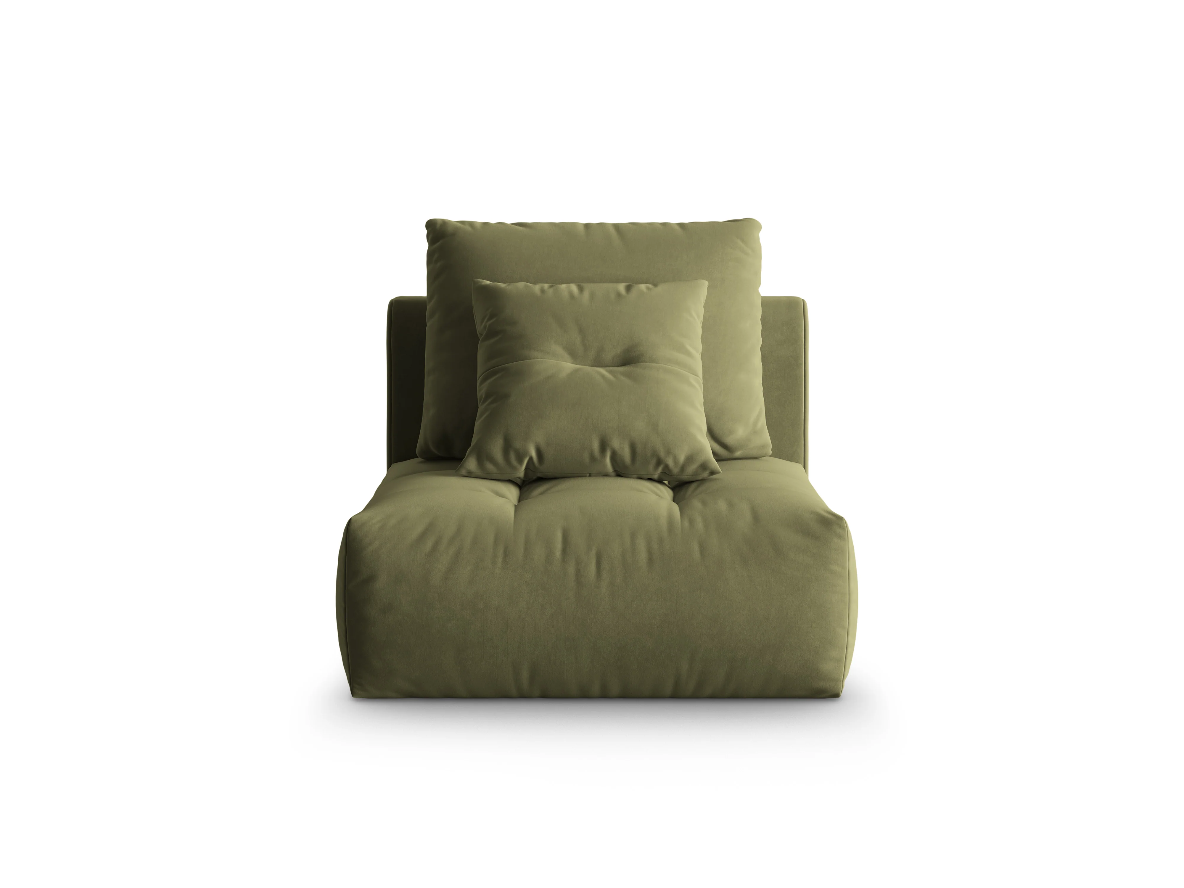 Fotel / moduł aksamitny BLOOM zielony - Image 3