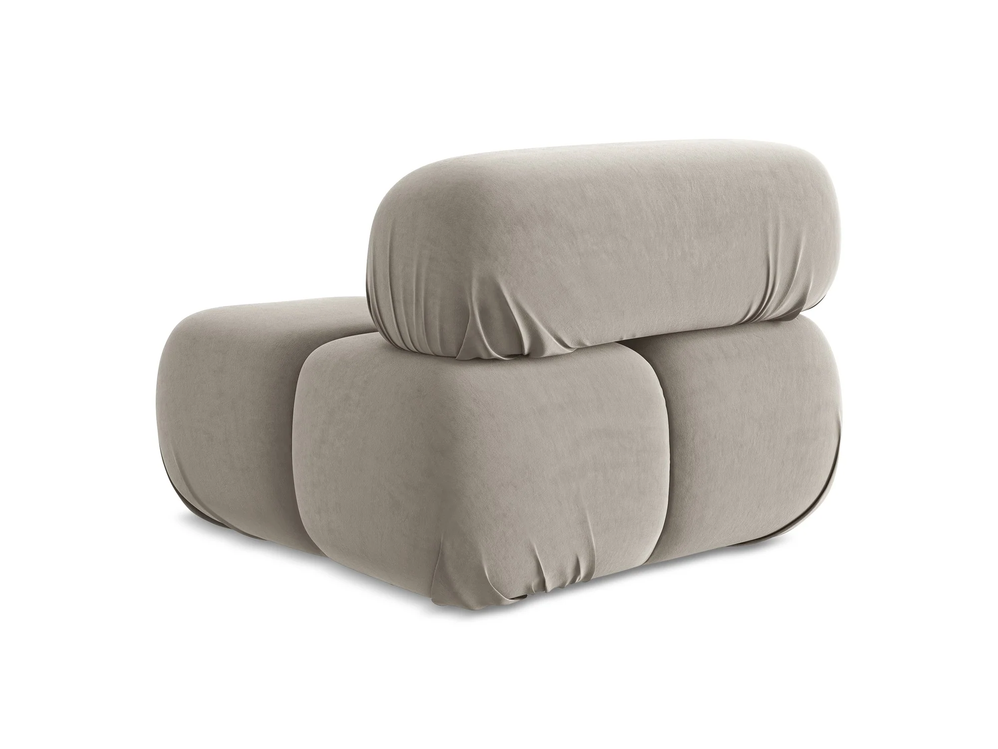 Fotel / moduł aksamitny LOKUA taupe - Image 5