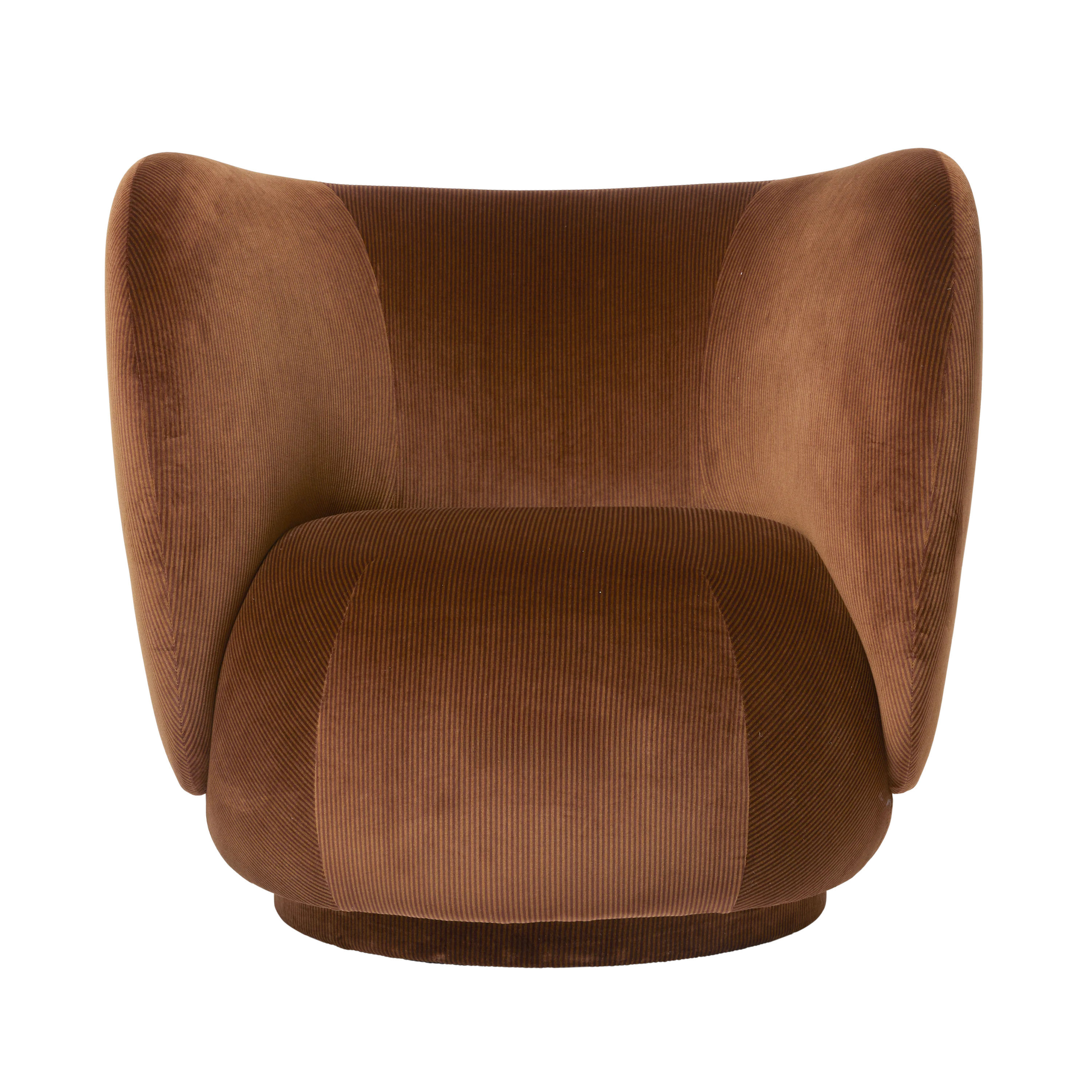 Fotel obrotowy RICO LOUNGE Devoré Velvet rdzawy