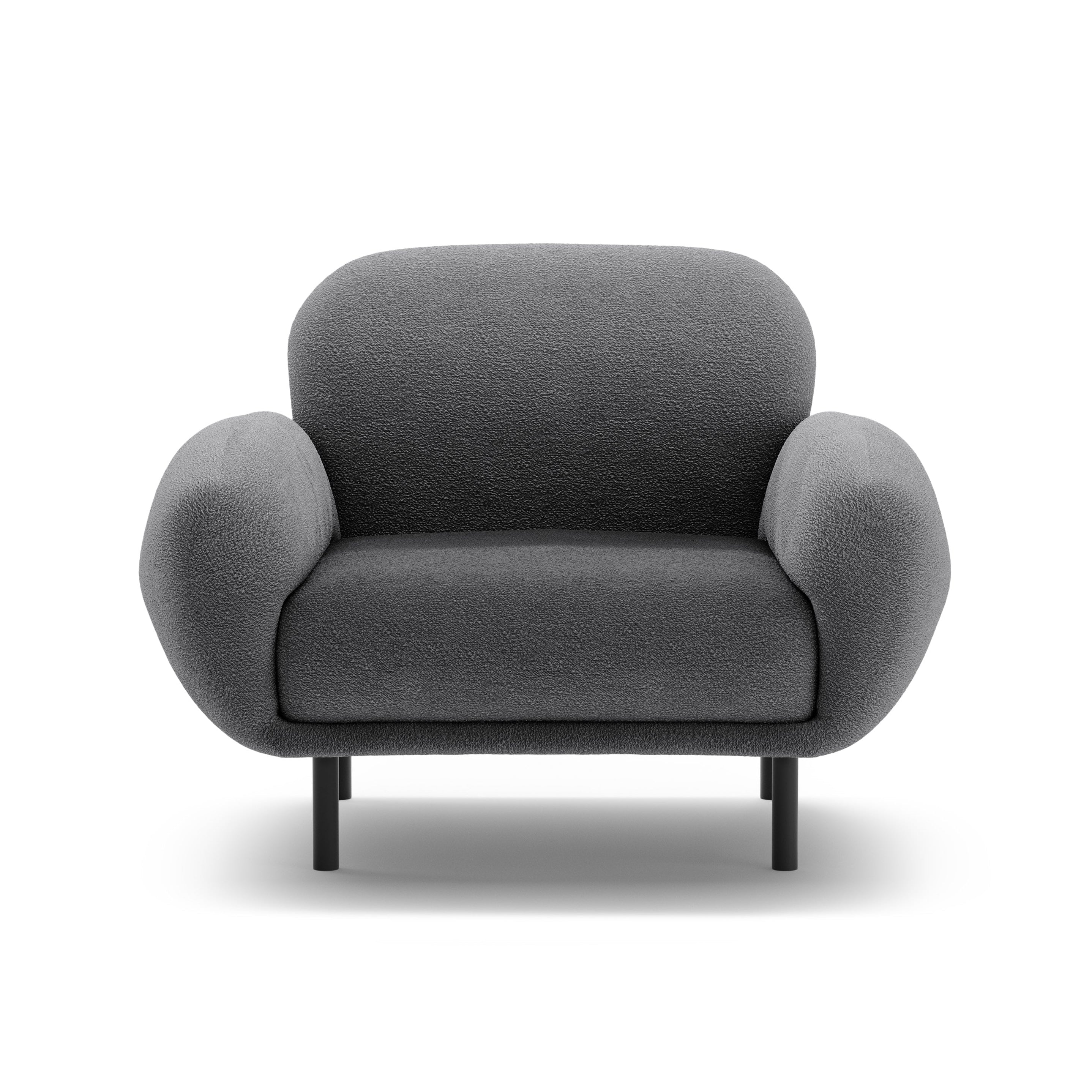 Fotel POPPY ciemnoszary boucle - Image 3