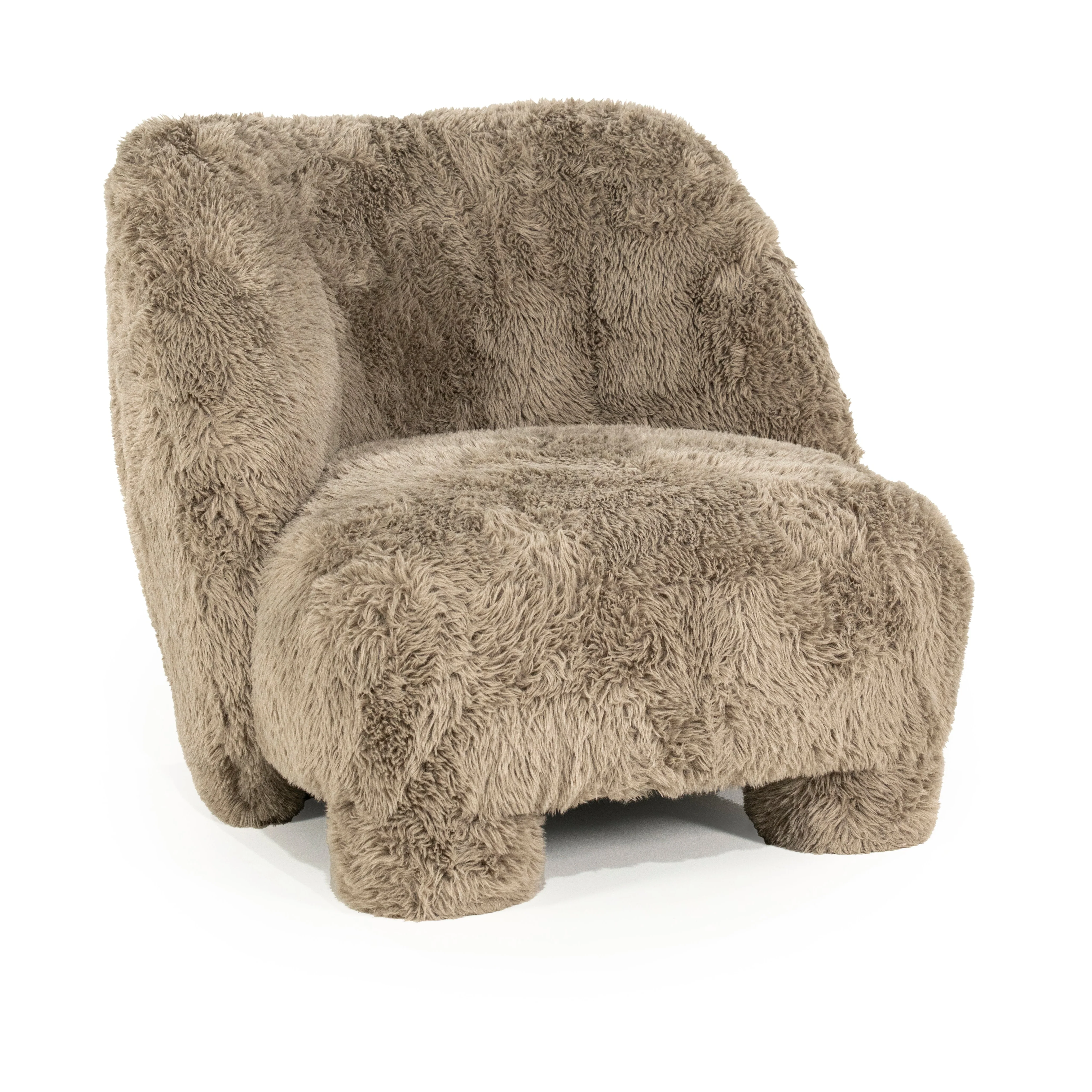 Fotel SAMSON futrzany taupe - Image 4