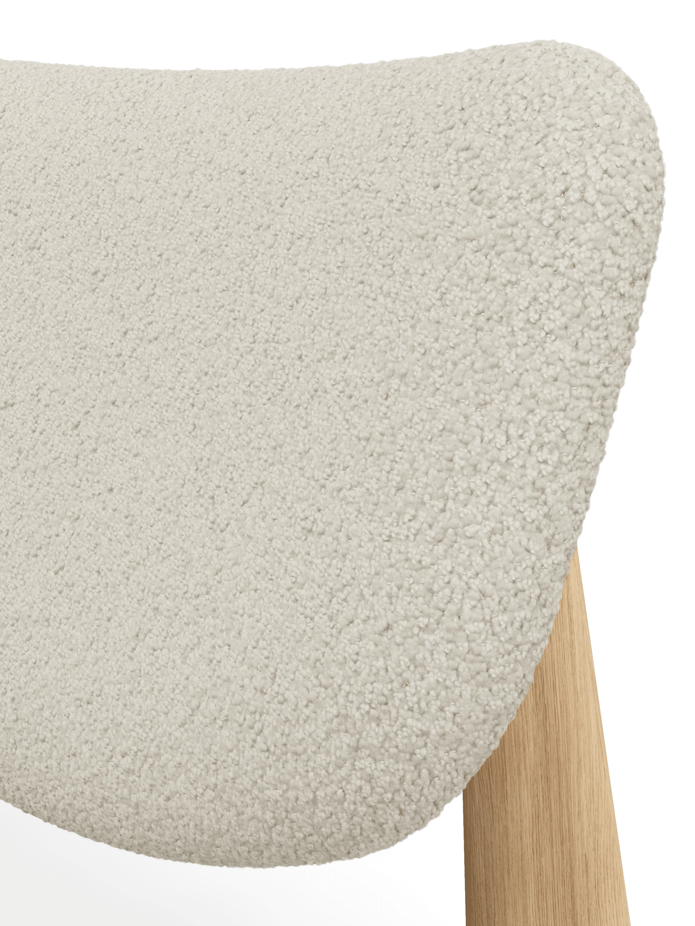 Fotel SLAB beżowy boucle z dębową podstawą - Image 10