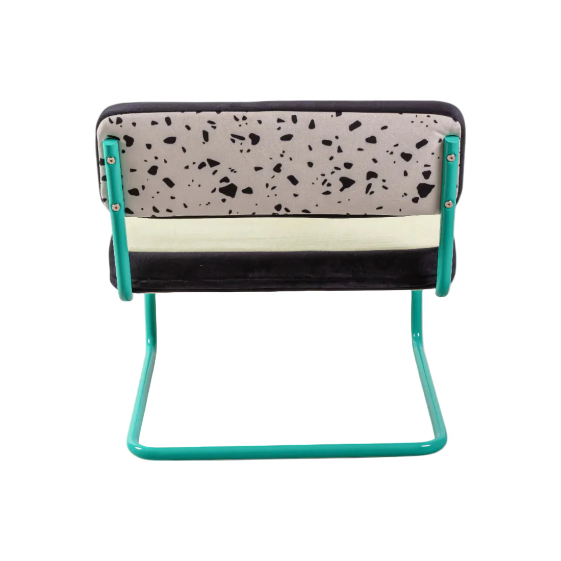 Fotel SUPERLOUNGE CHAIR TERRAZZO jasnożółty z turkusową podstawą - Image 5