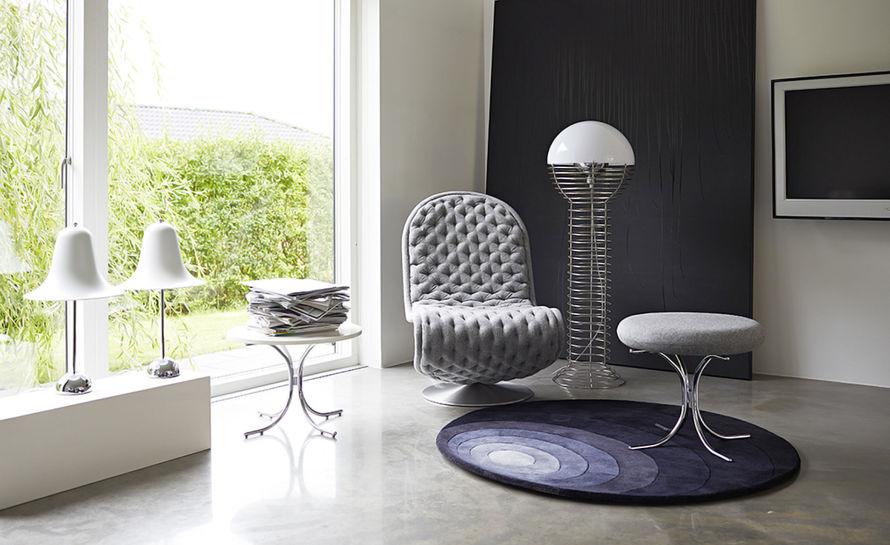 Fotel SYSTEM 1-2-3 LOUNGE DELUXE granatowy z okrągłą podstawą - poekspozycyjny - Image 7