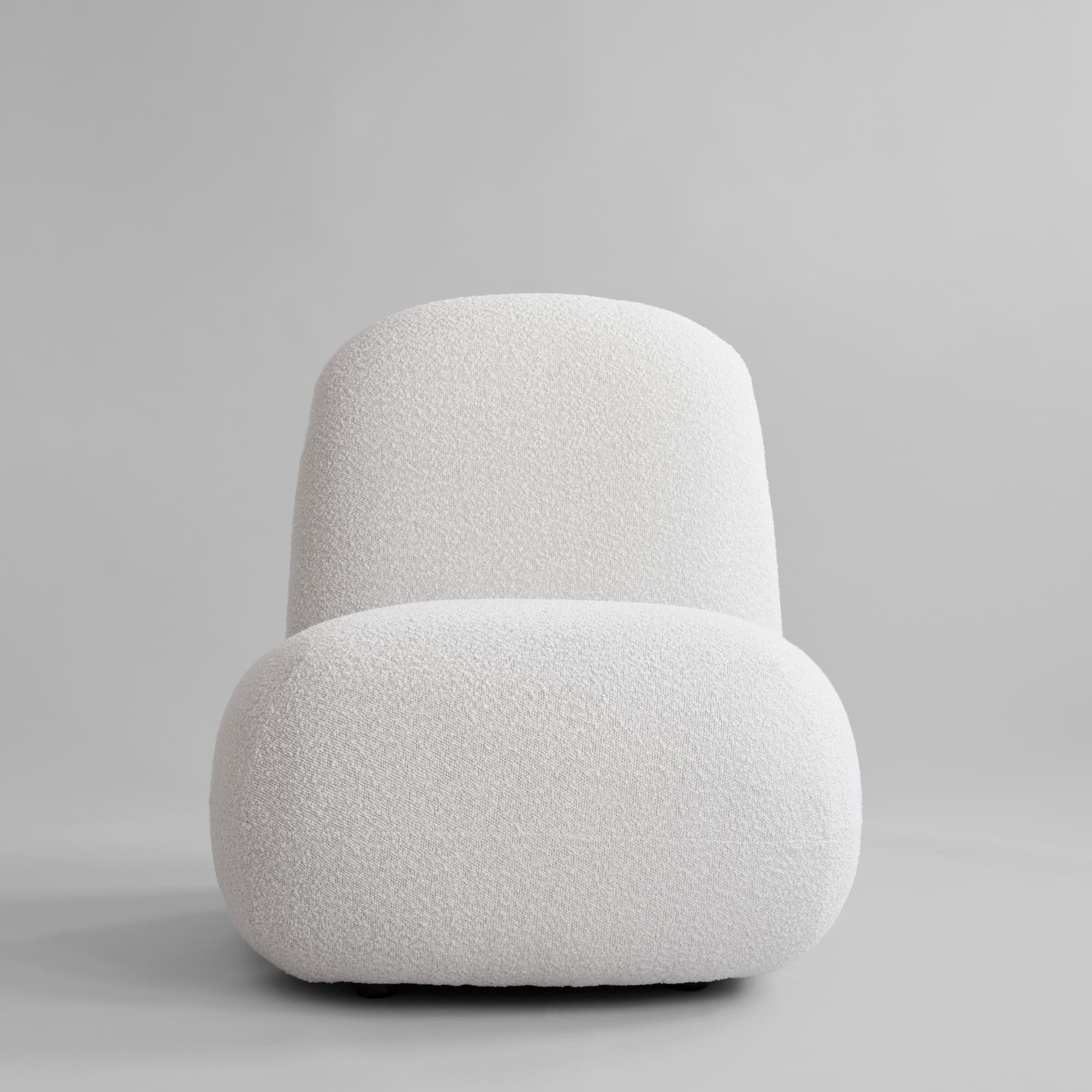 Fotel bez podłokietników TOE FLAT bouclé biały - Image 11