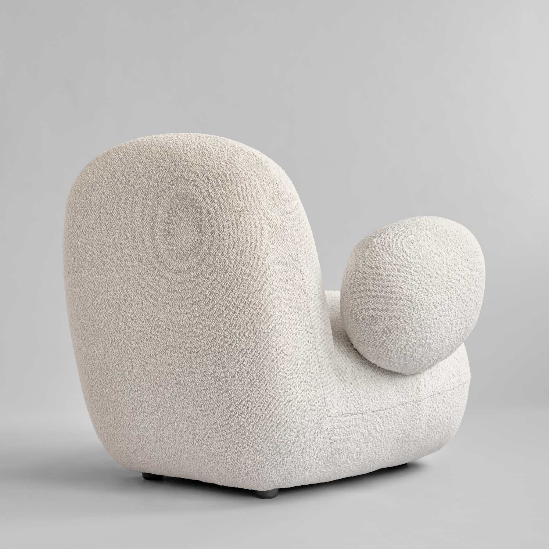 Fotel TOE FLAT biały bouclé - Image 3