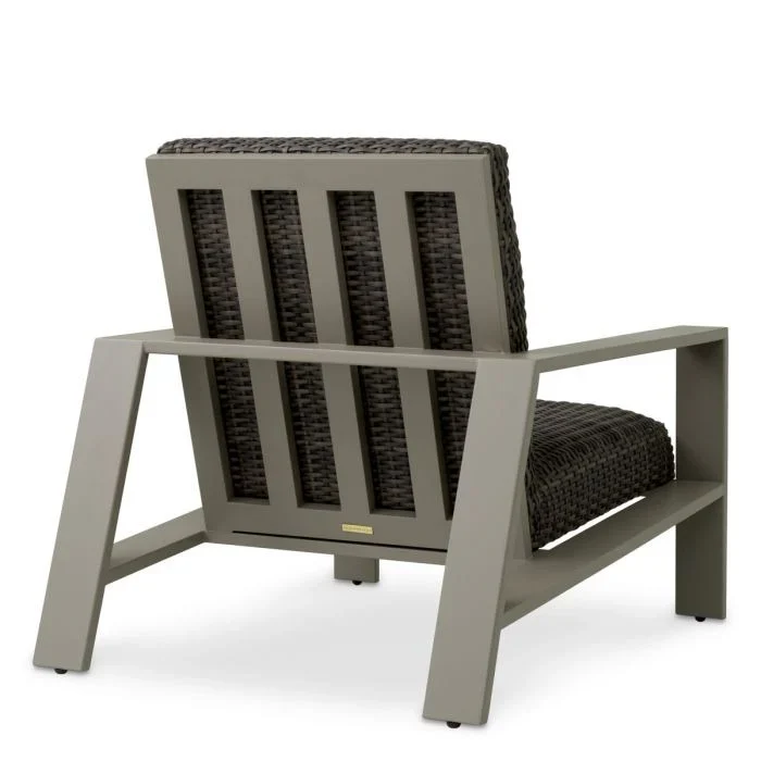 Fotel zewnętrzny BELLE VUE szary rattan - Image 6