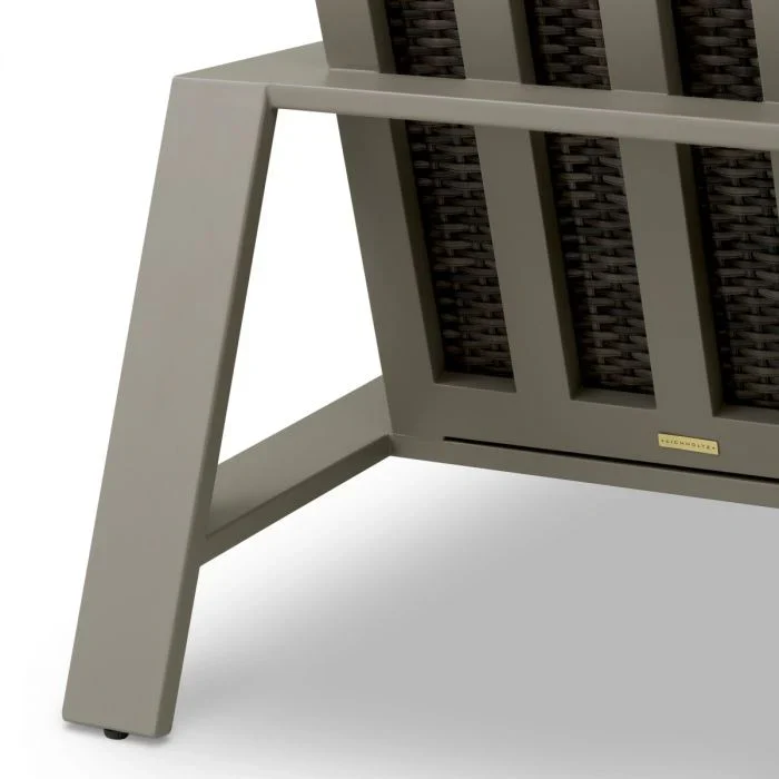 Fotel zewnętrzny BELLE VUE szary rattan - Image 8