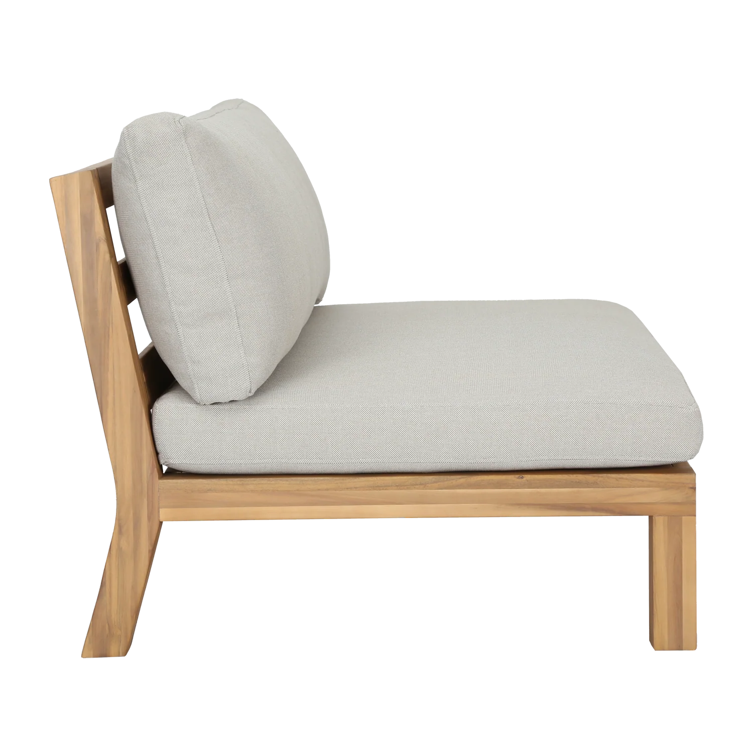 Fotel zewnętrzny RELAX beżowy z akacjową podstawą - Image 5