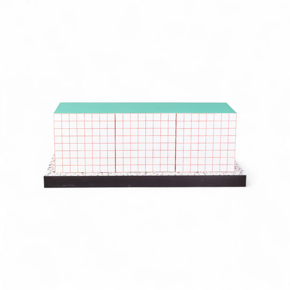 Komoda SUPERCABINET RED GRID biały z turkusowym - Image 3
