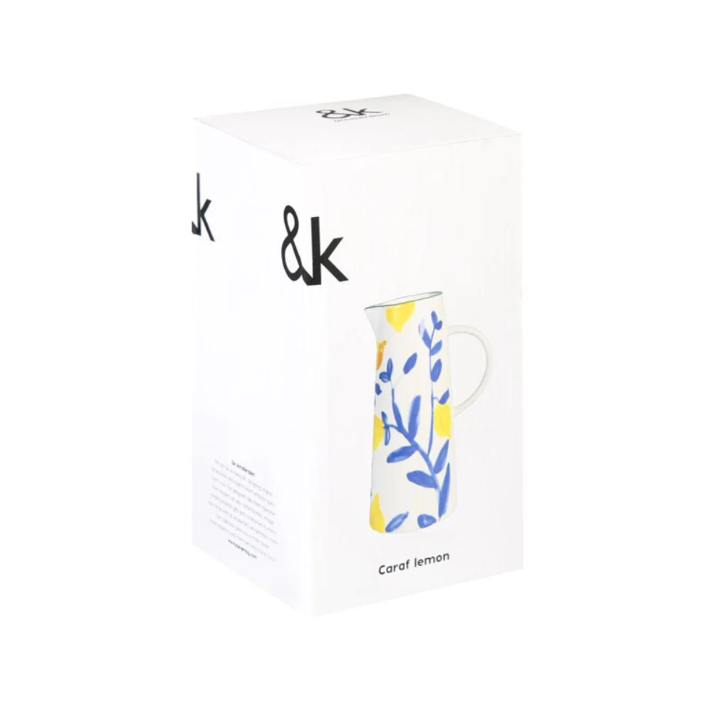 Karafka LEMON TWIG biały z żółtym i niebieskim - Image 3