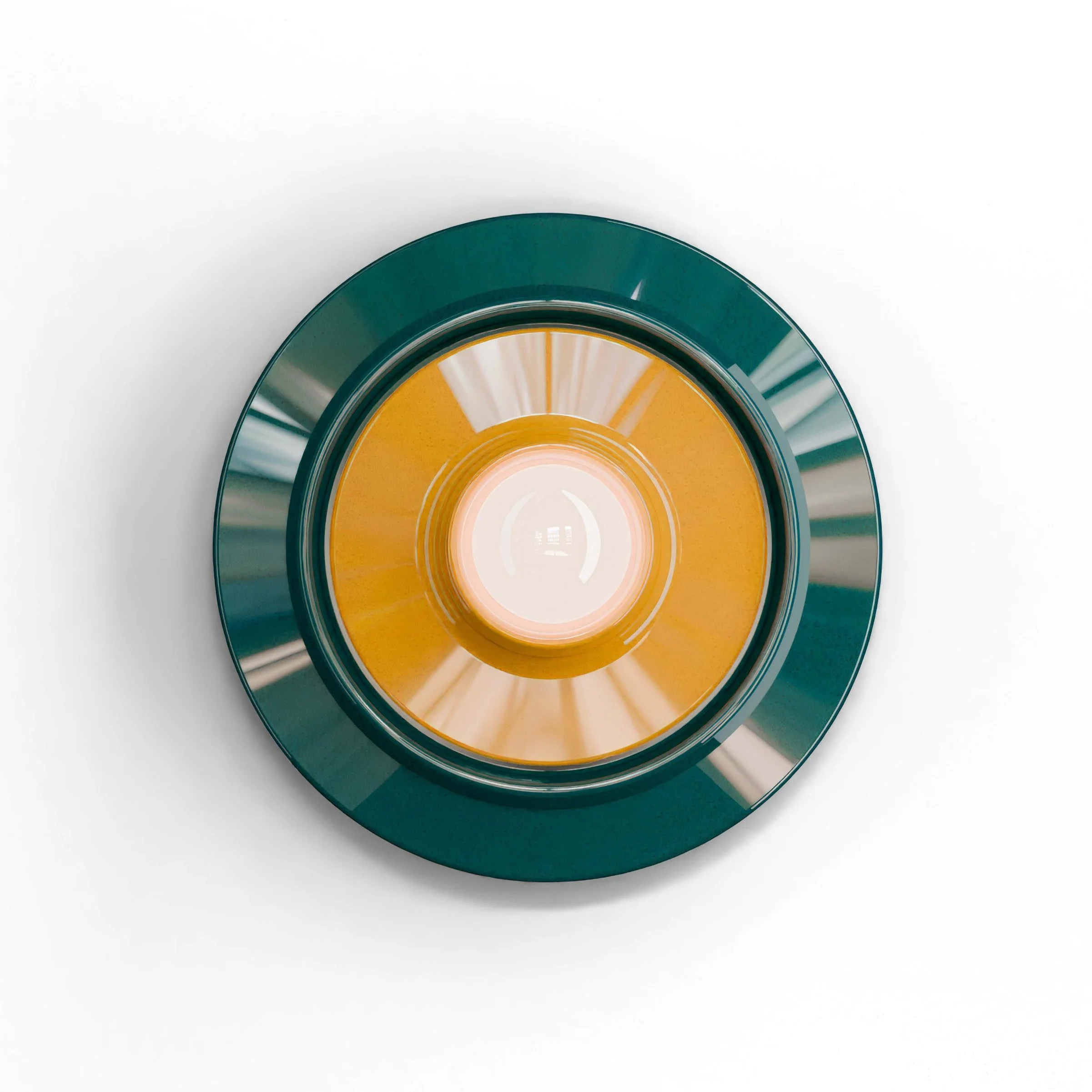 Kinkiet ceramiczny VOILÀ zielony petrol z żółtym - Image 3