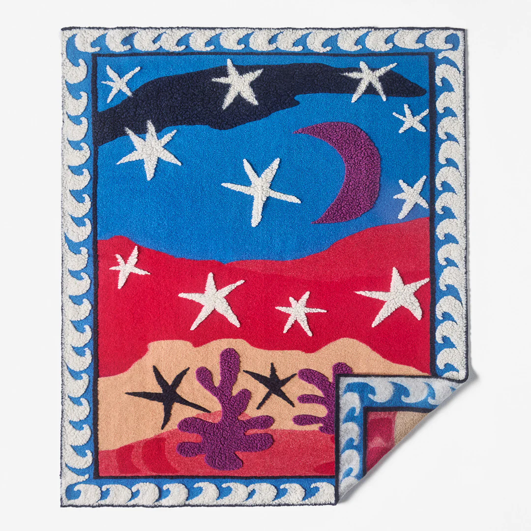 Koc STARGAZER THROW niebieski z czerwonym - Image 5