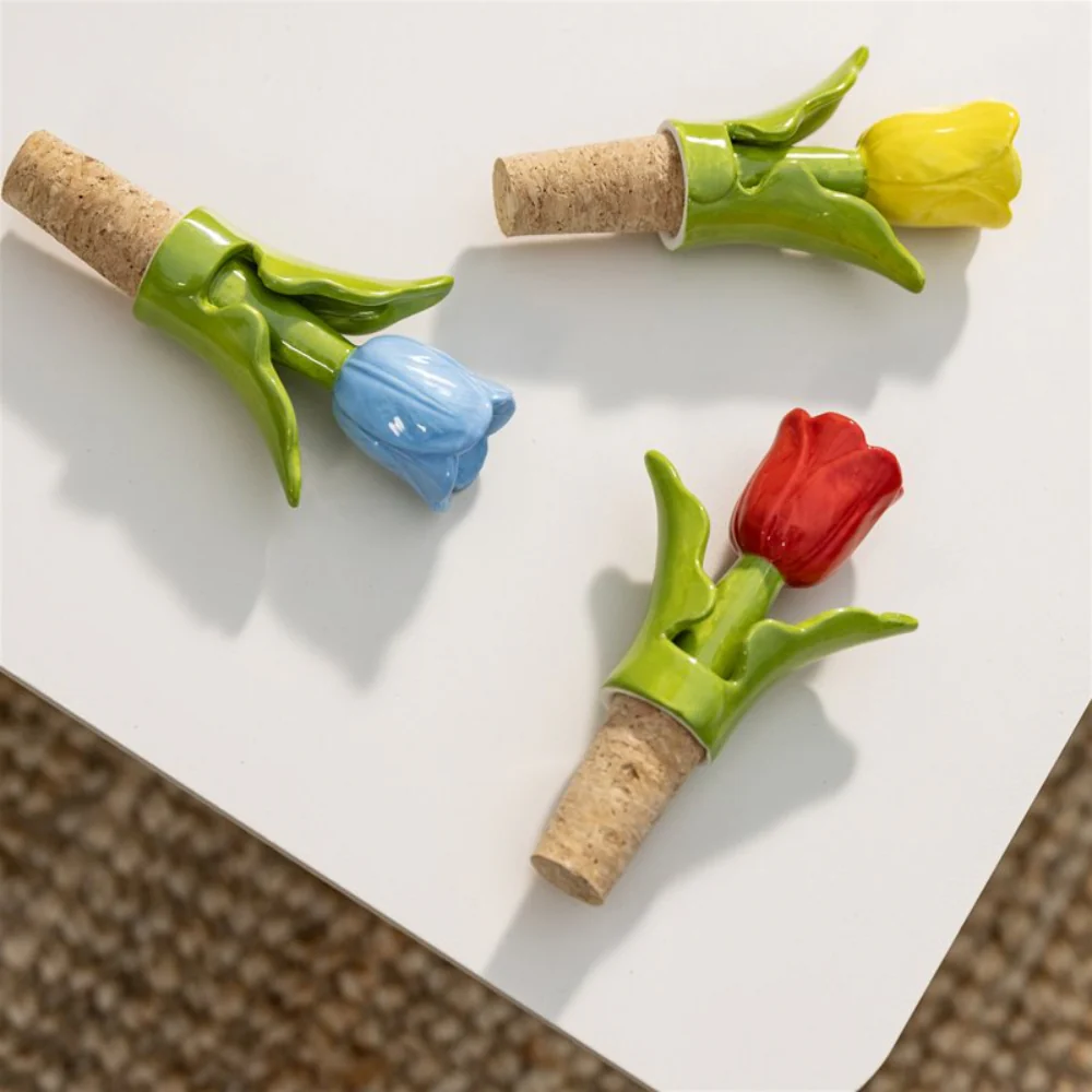 Korek do butelek TULIP zielony z czerwonym - Image 3