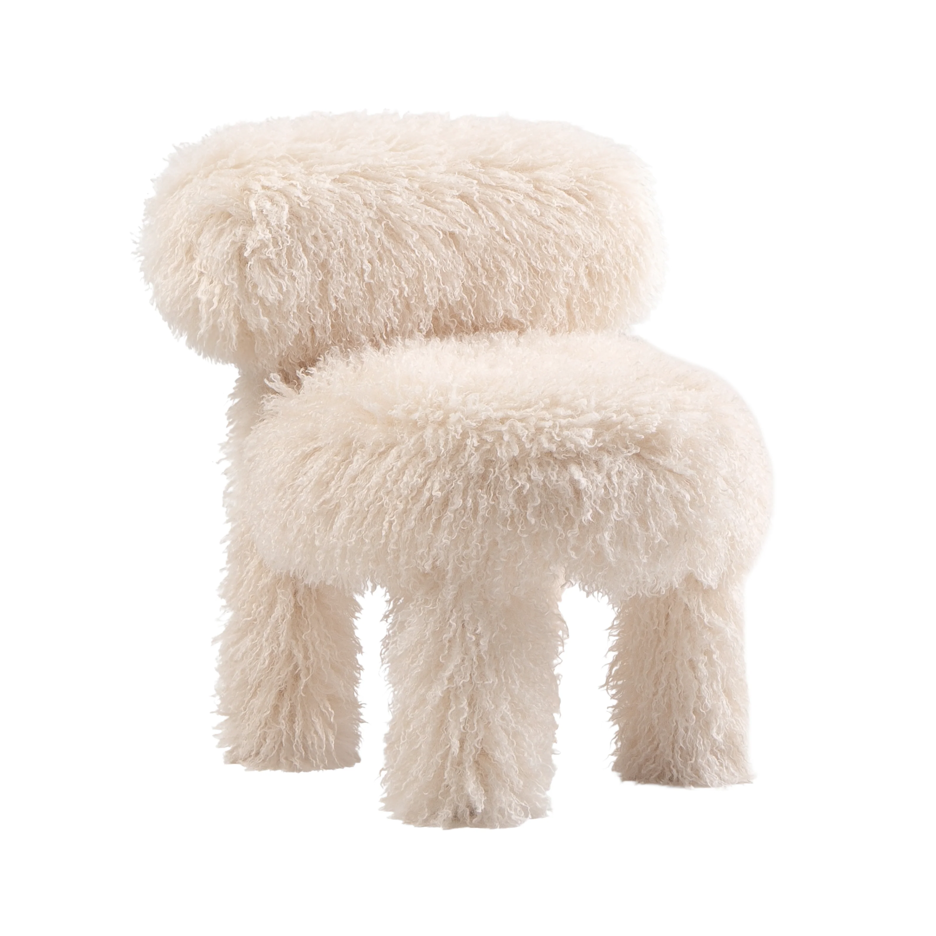 Krzesło dziecięce BABY GROPIUS CS1 - FLUFFY EDITION sztuczne futerko