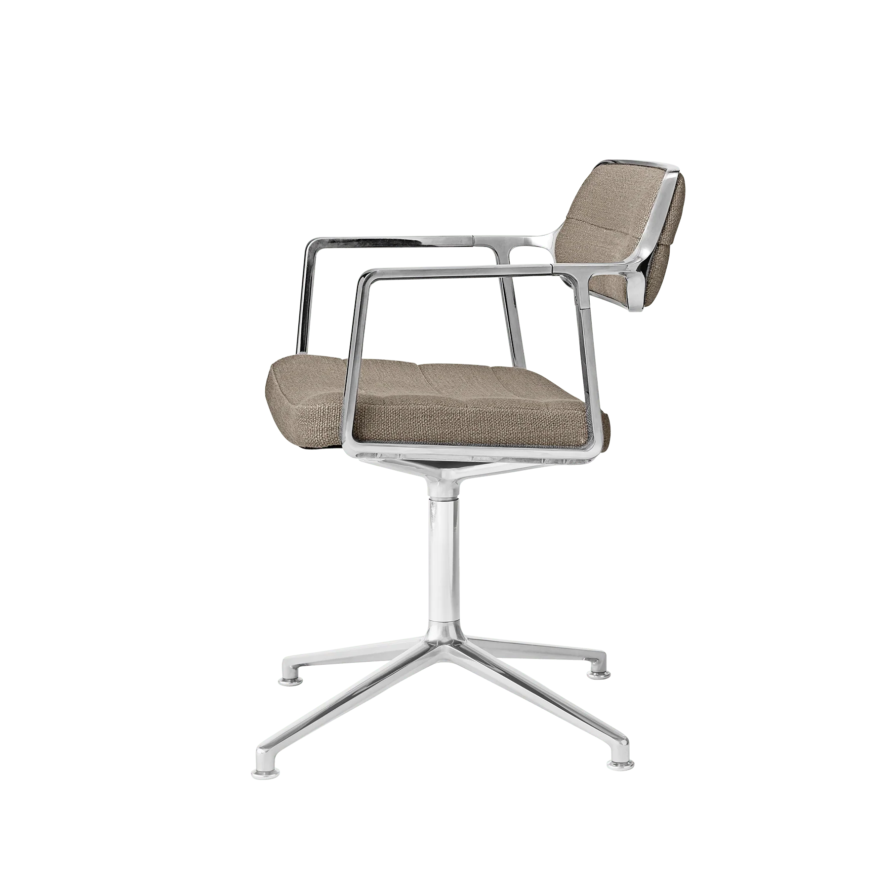 Krzesło biurowe 453 piaskowa tkanina z metalową podstawą - Image 5