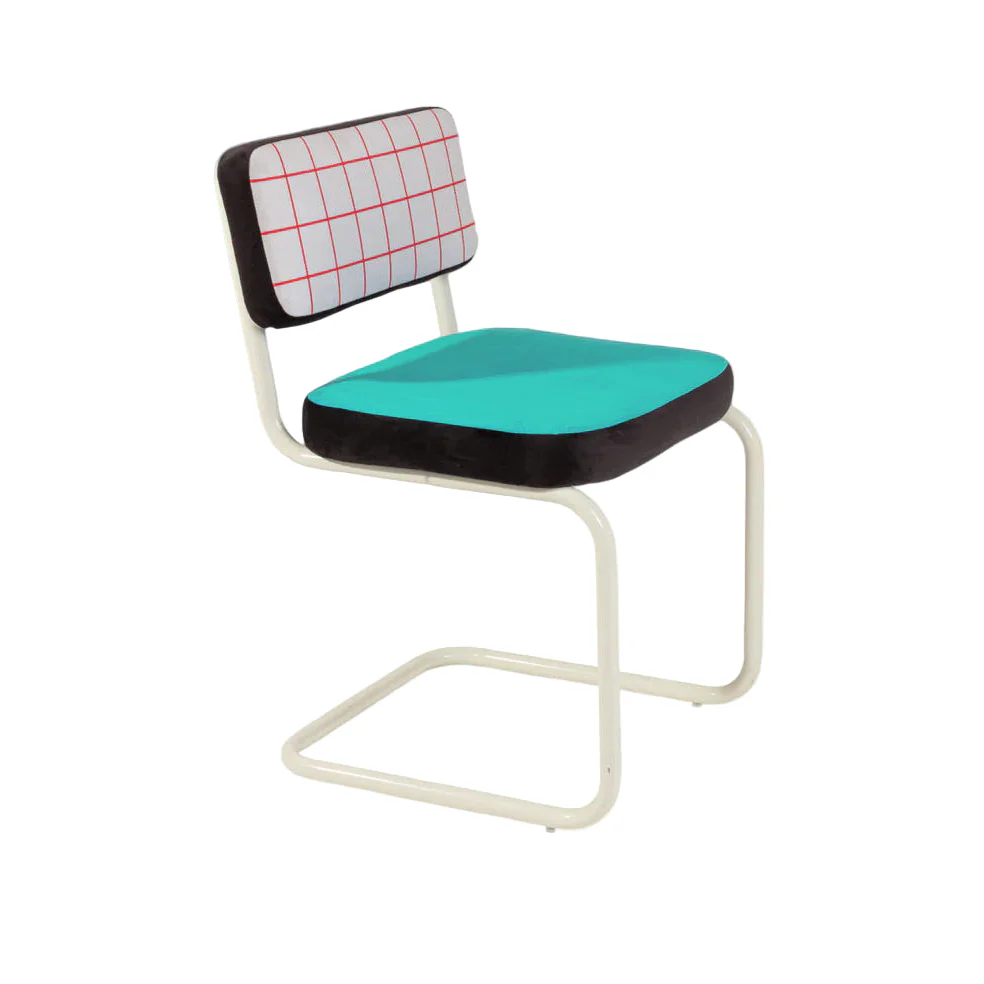 Krzesło SUPERCHAIR RED GRID turkusowy z jasnożółtą podstawą