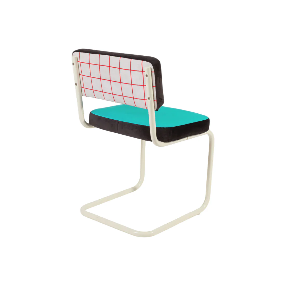 Krzesło SUPERCHAIR RED GRID turkusowy z jasnożółtą podstawą - Image 3