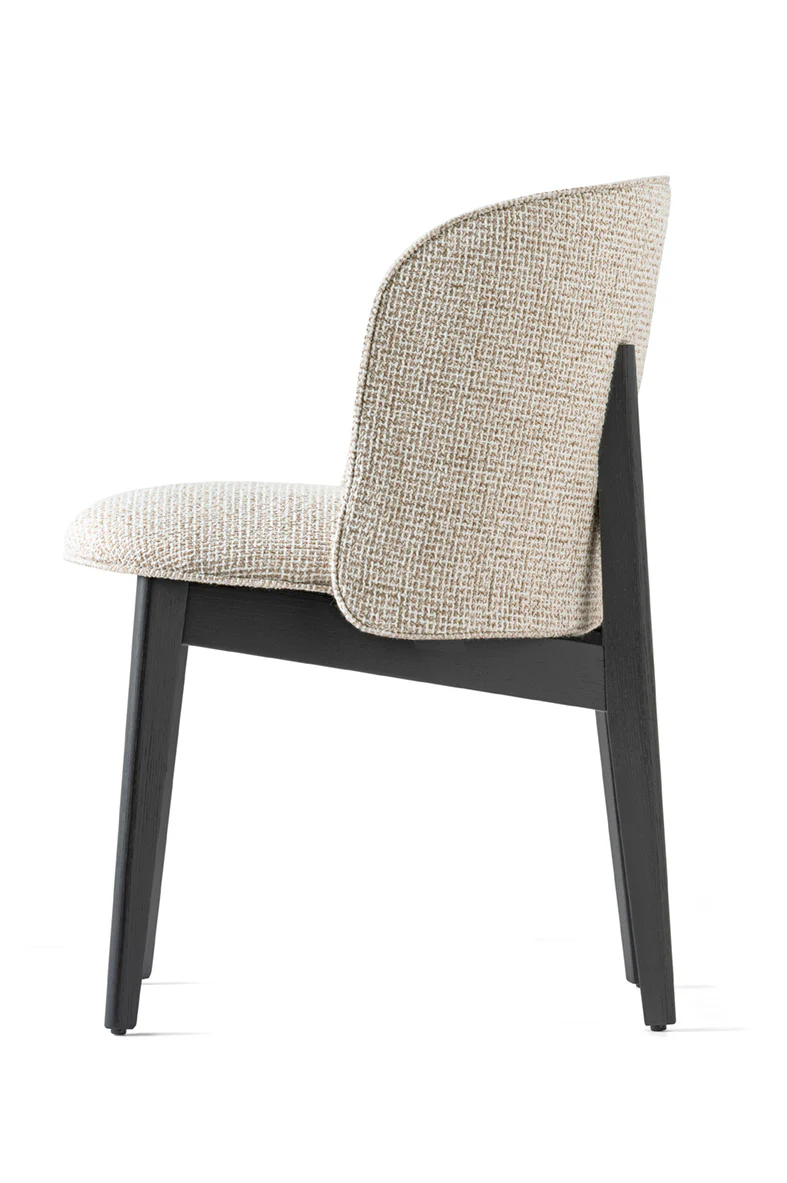 Krzesło z podłokietnikami ABREY tapicerowane z czarną drewnianą podstawą - Image 16