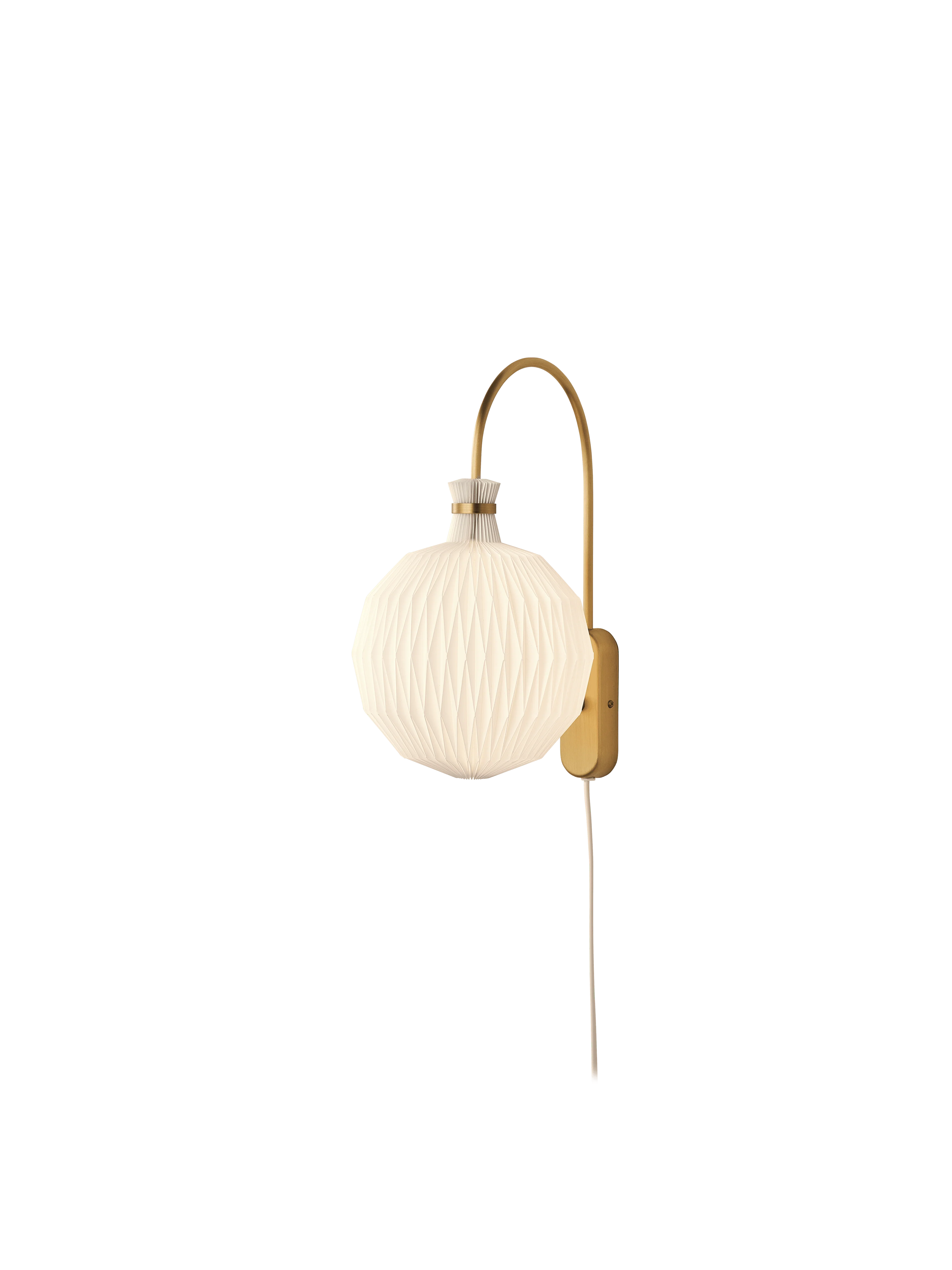Lampa ścienna MODEL 201 biały z mosiężną podstawą - Image 8