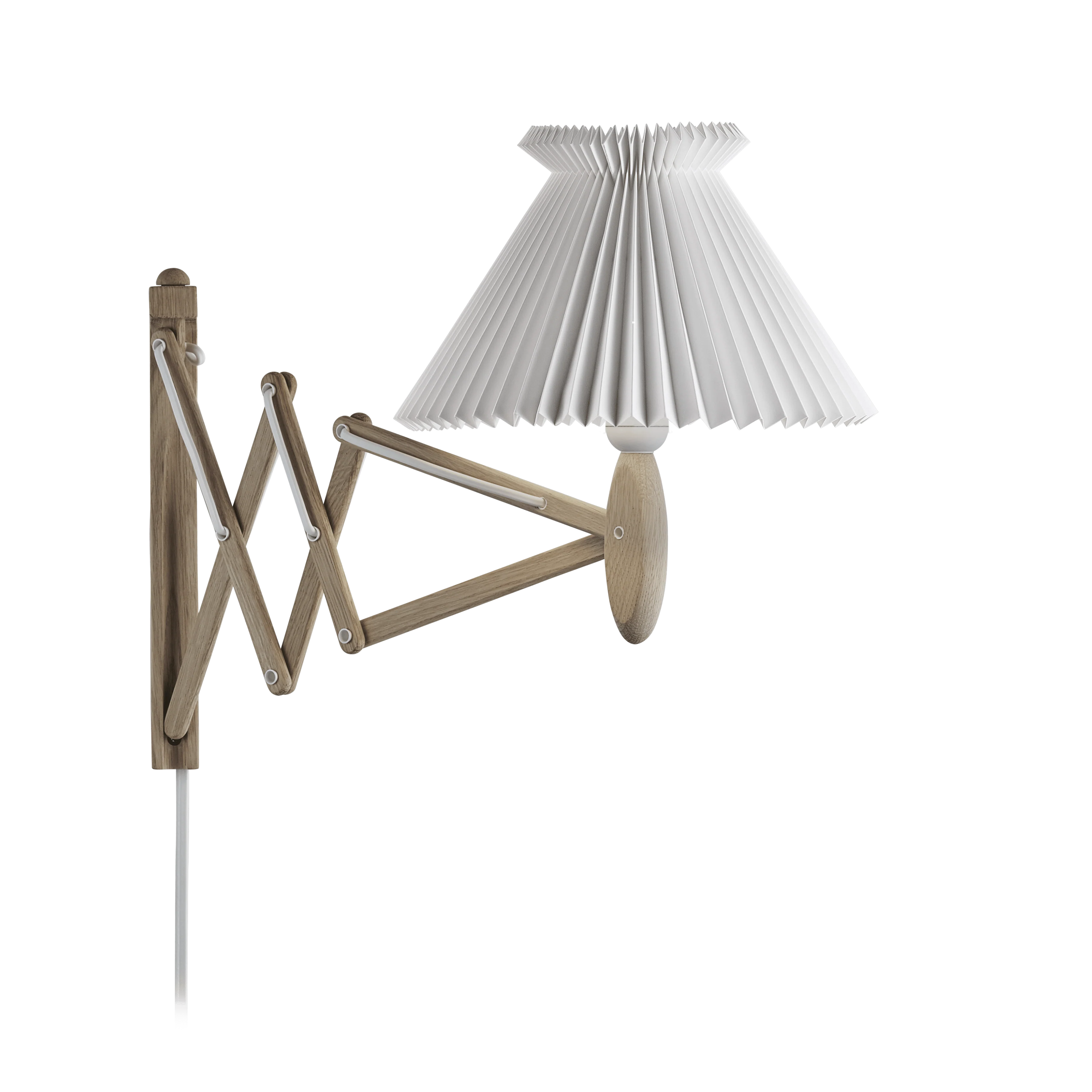 Lampa ścienna MODEL 224 6/17 SAX biały z jasną dębową podstawą