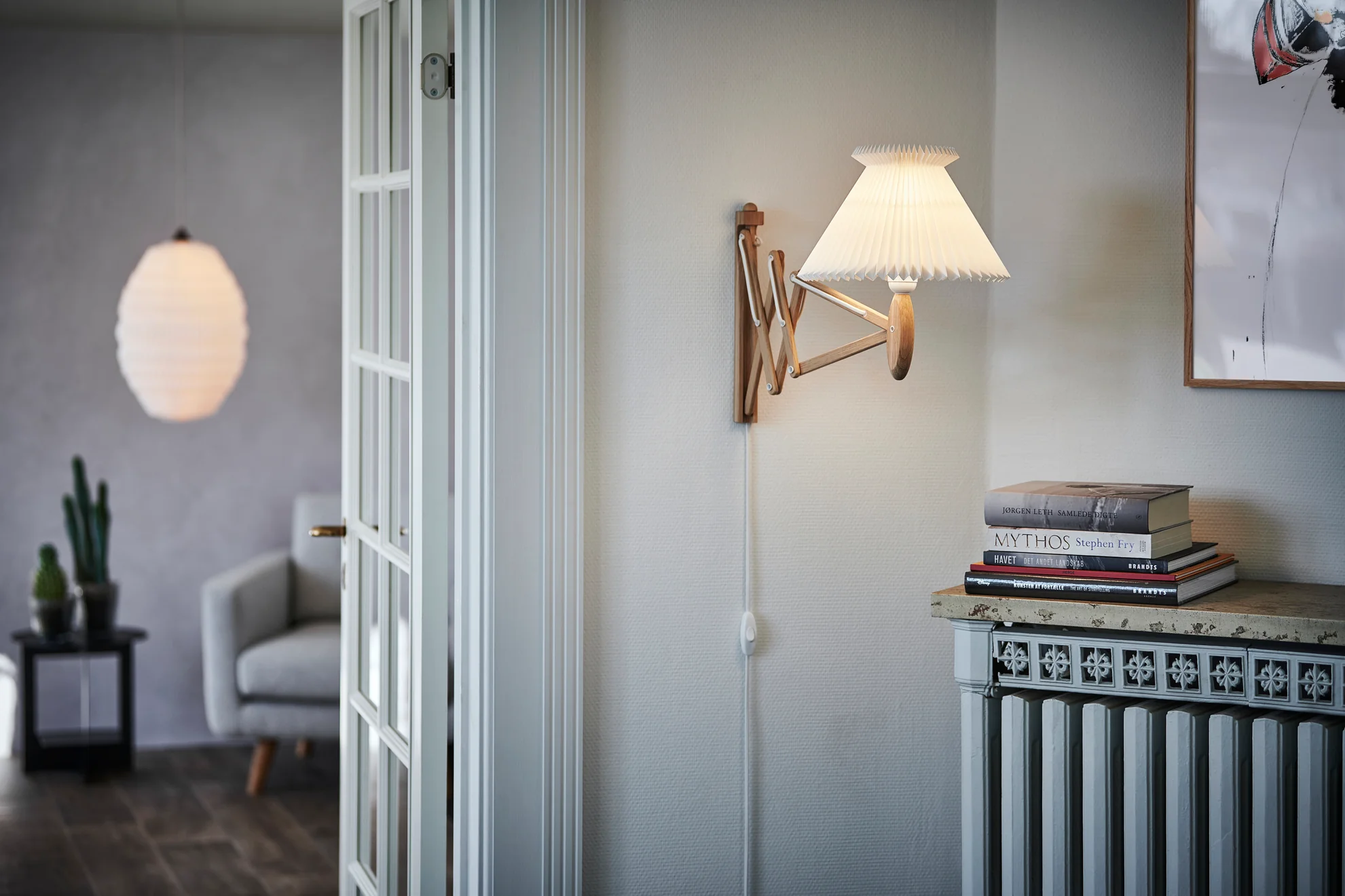 Lampa ścienna MODEL 224 6/17 SAX biały z jasną dębową podstawą - Image 12