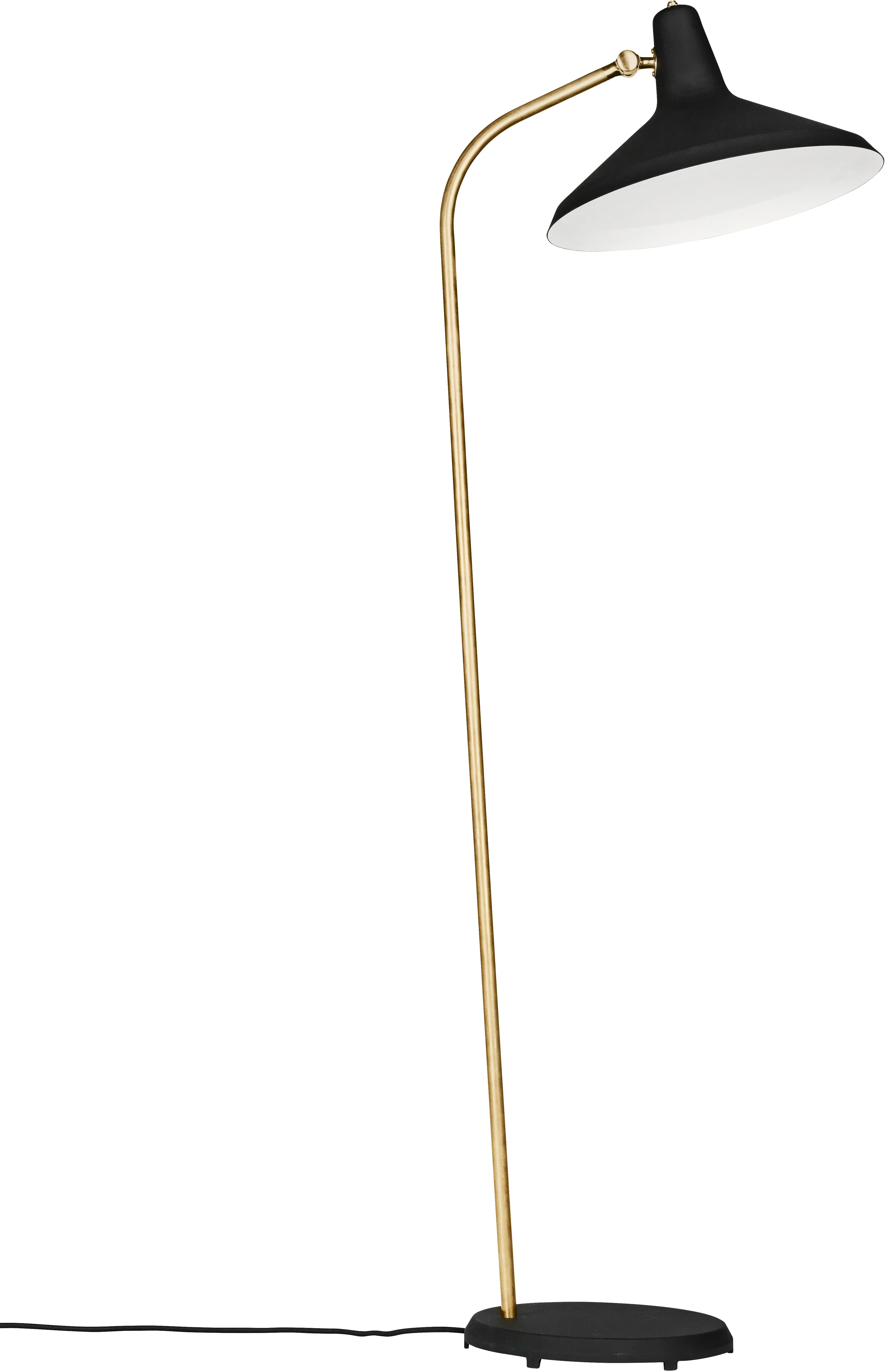 Lampa podłogowa do czytania G-10 mosiężny z czarnym - Image 3