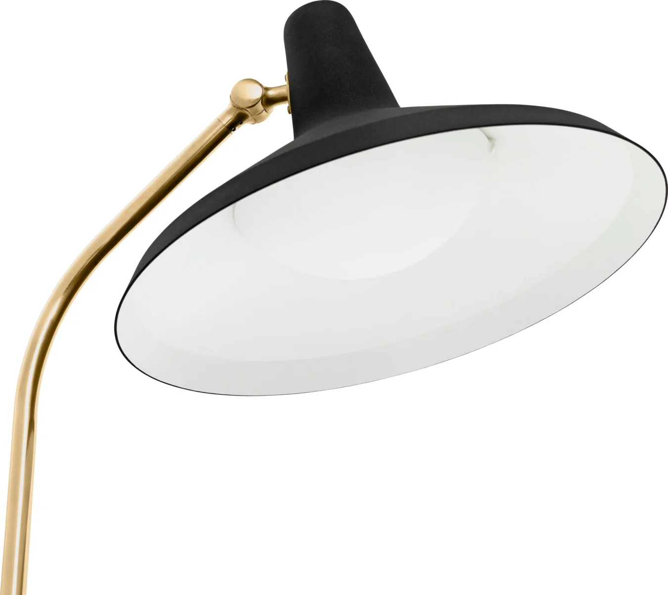 Lampa podłogowa do czytania G-10 mosiężny z czarnym - Image 4