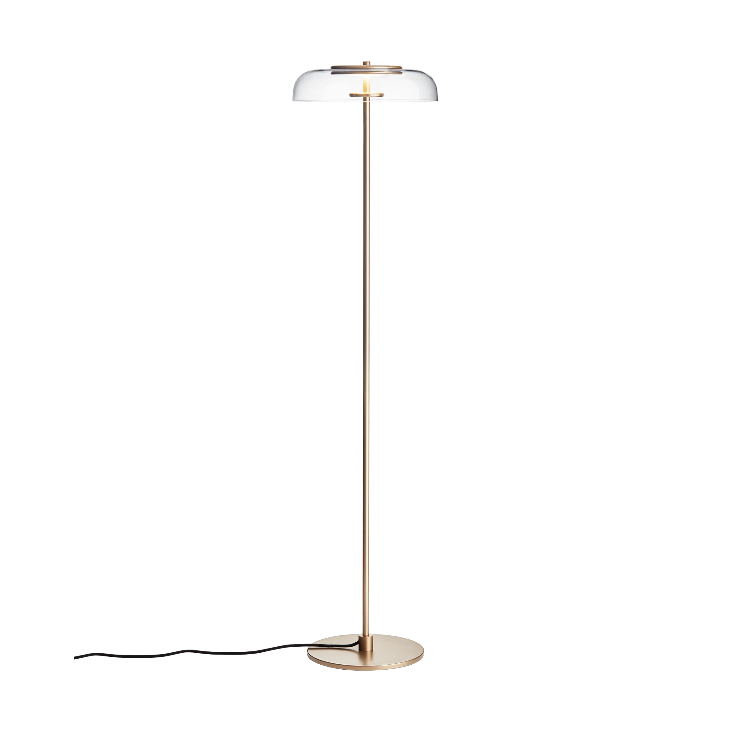 Lampa podłogowa BLOSSI złoty z transparentnym szkłem