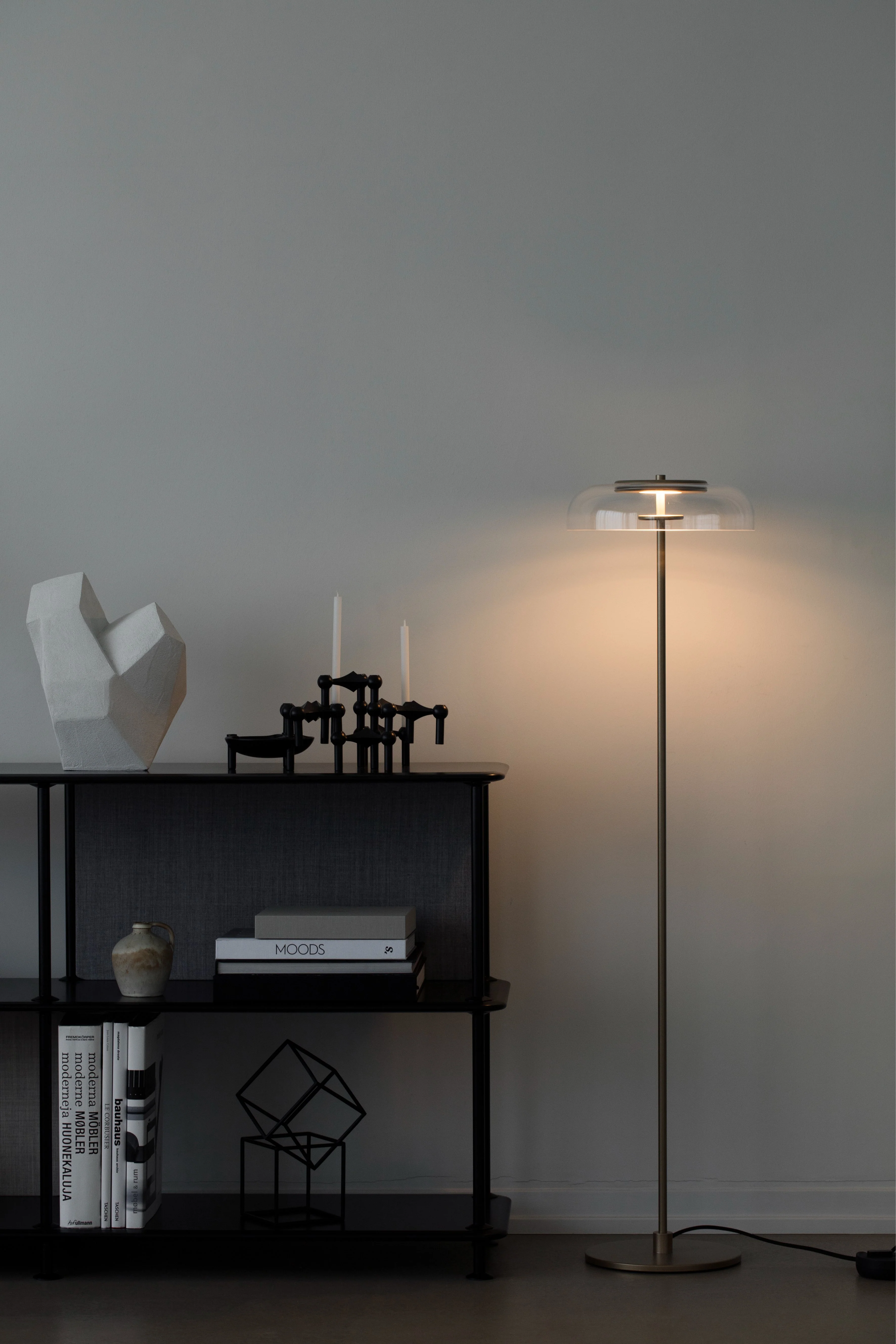 Lampa podłogowa BLOSSI złoty z transparentnym szkłem - Image 6