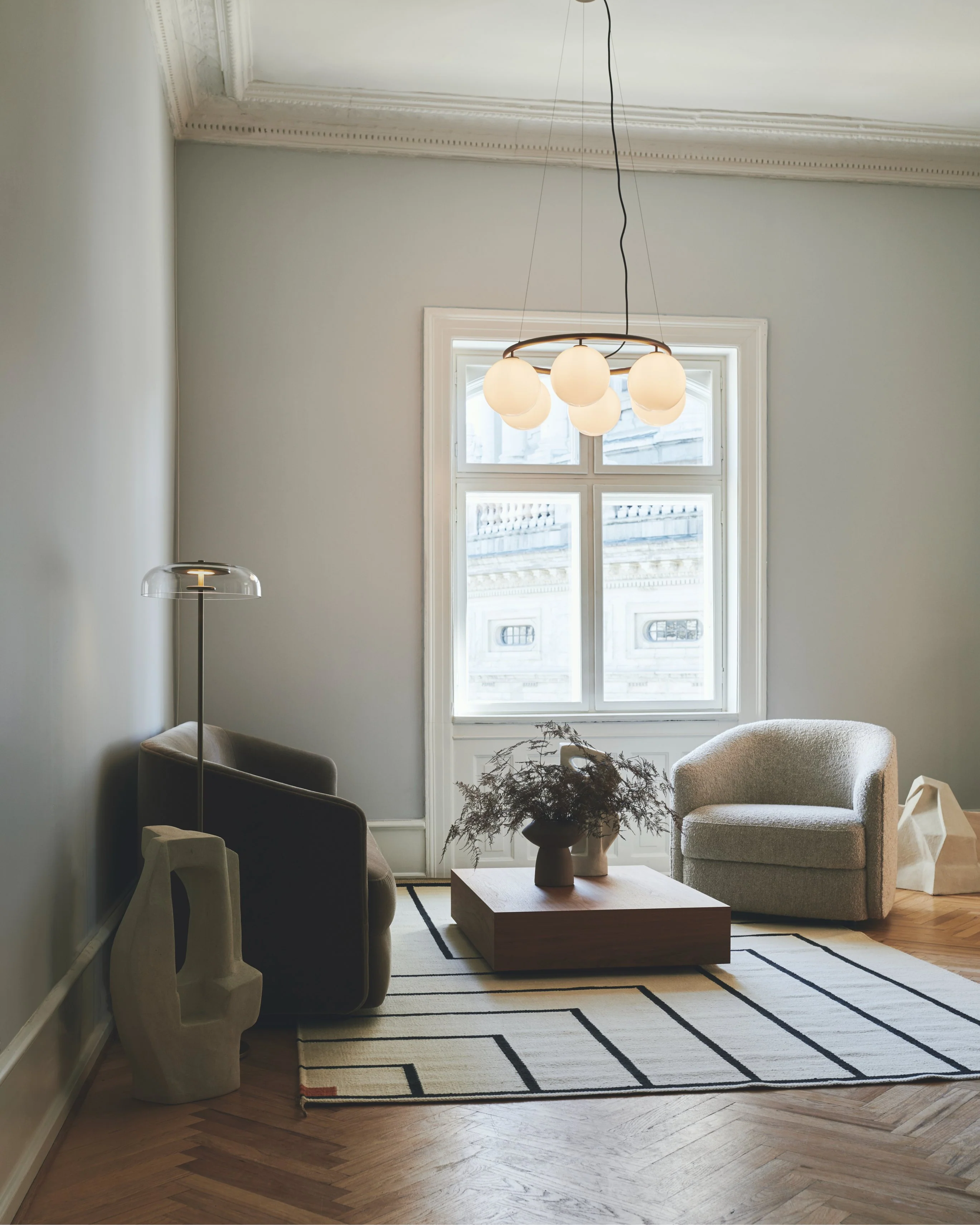 Lampa podłogowa BLOSSI złoty z transparentnym szkłem - Image 7