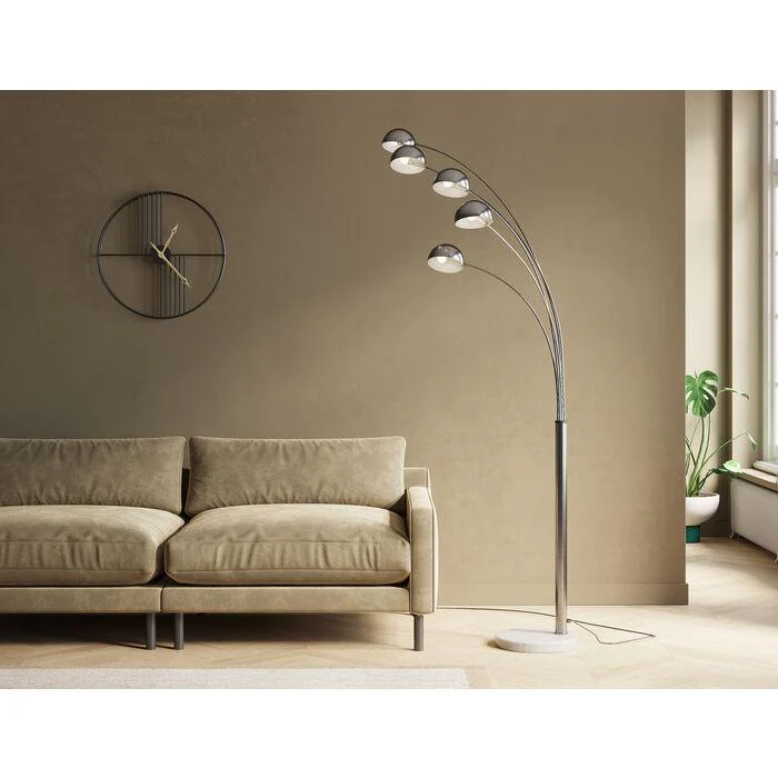 Lampa podłogowa FIVE FINGERS ECONOMY srebrny - Image 2
