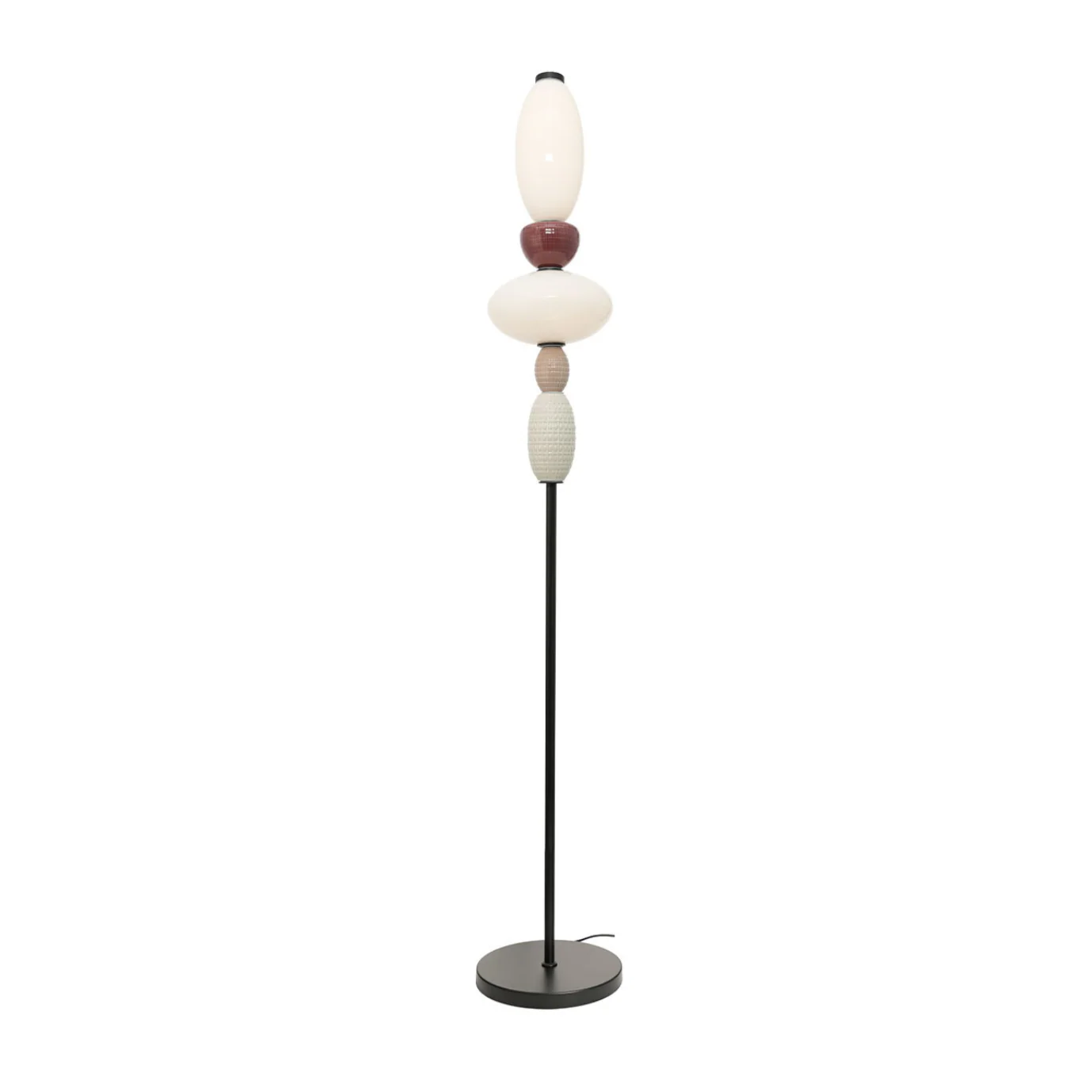 Lampa podłogowa GARCA kremowa ceramika