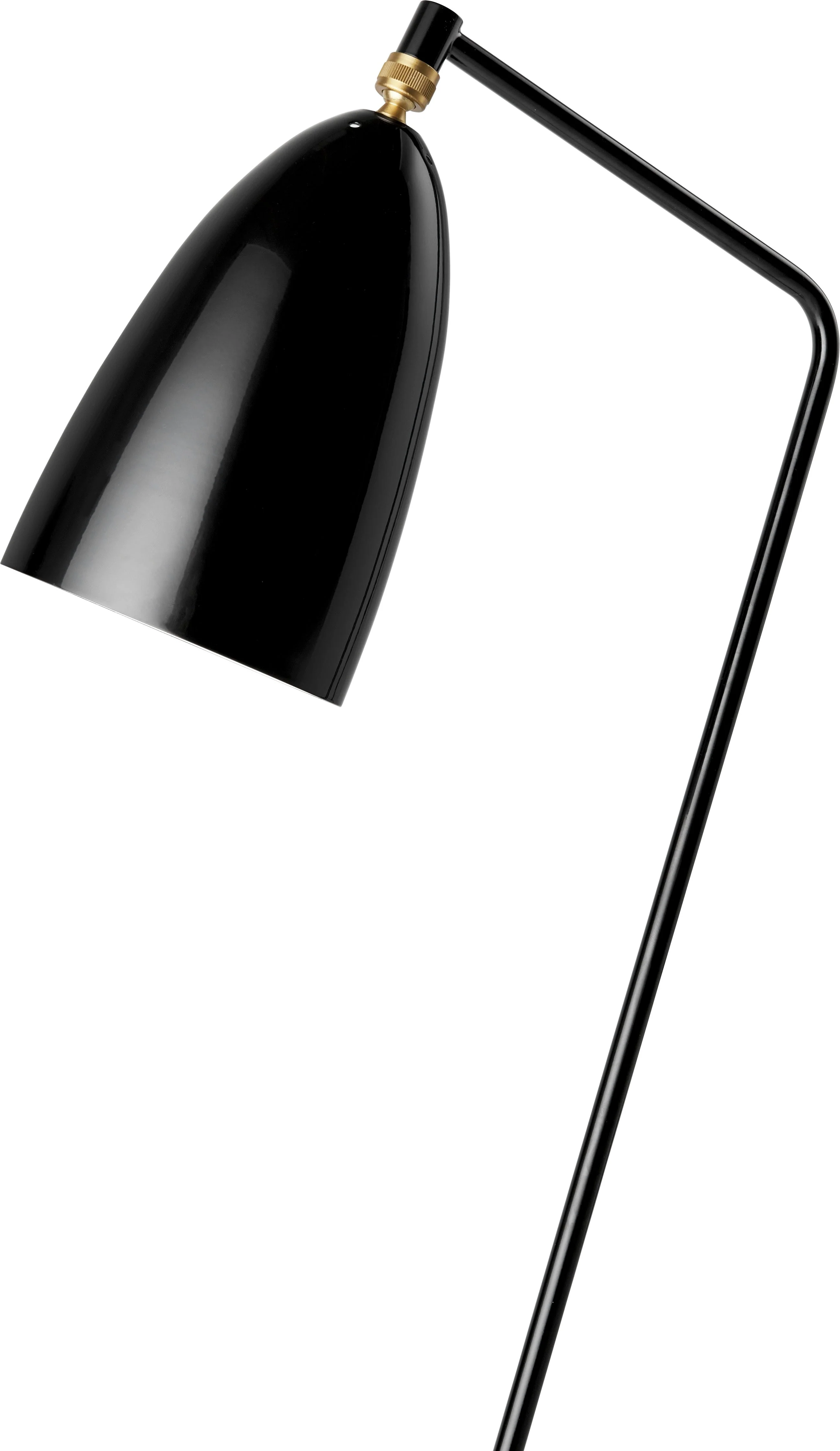 Lampa podłogowa do czytania GRÄSHOPPA czarny błyszczący trójnóg - Image 3