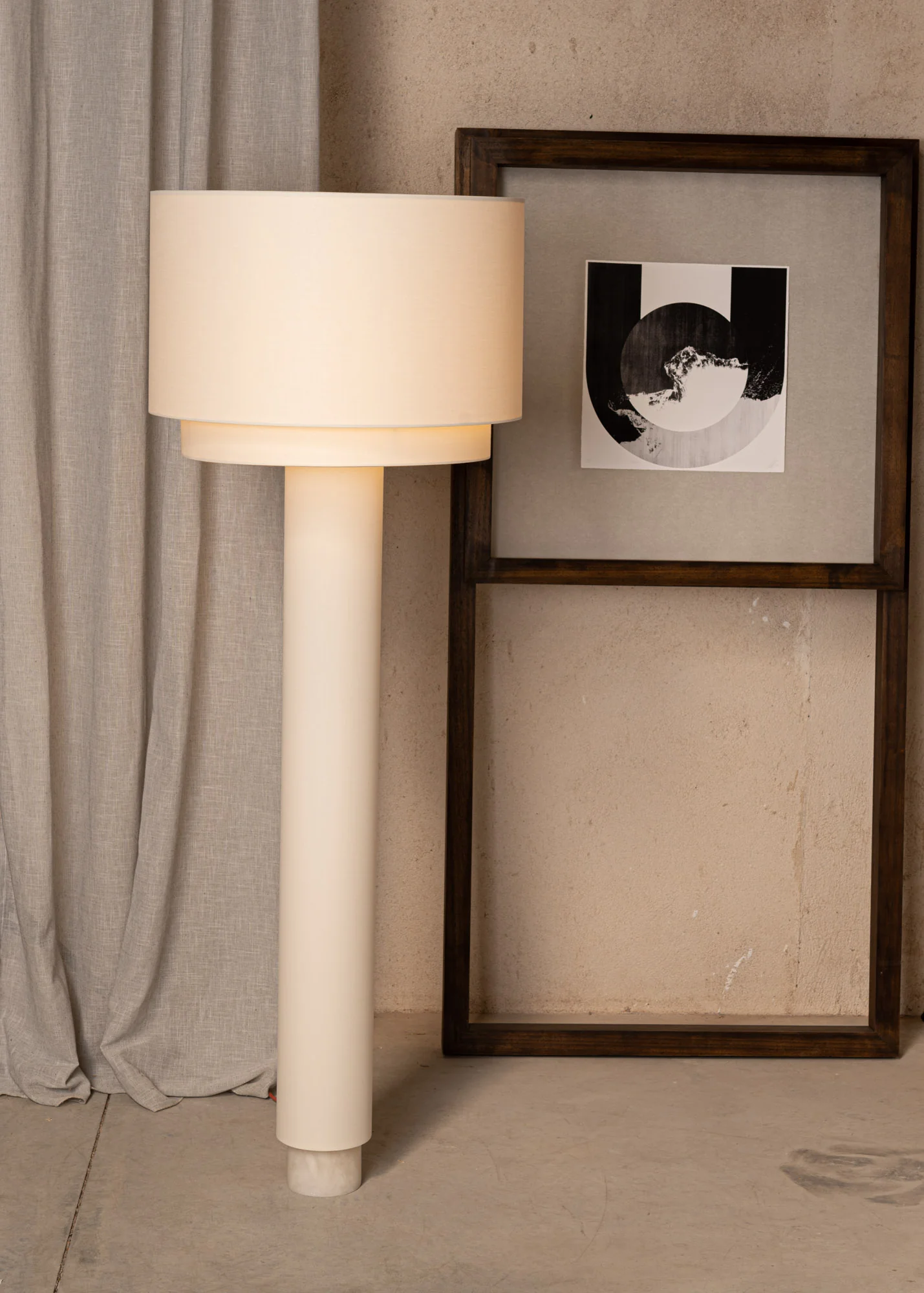 Lampa podłogowa KOLUMNO biały alabaster - Image 2
