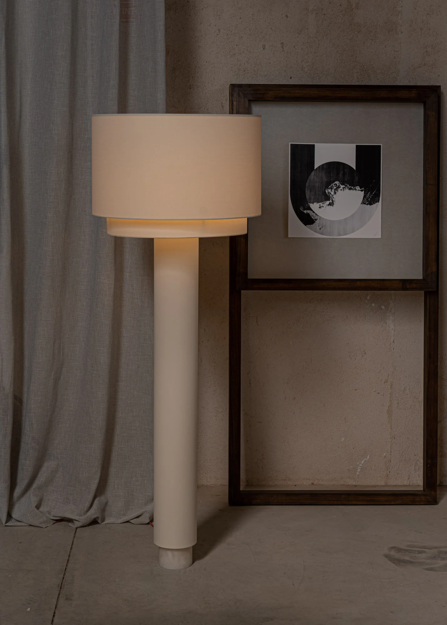 Lampa podłogowa KOLUMNO biały alabaster - Image 3