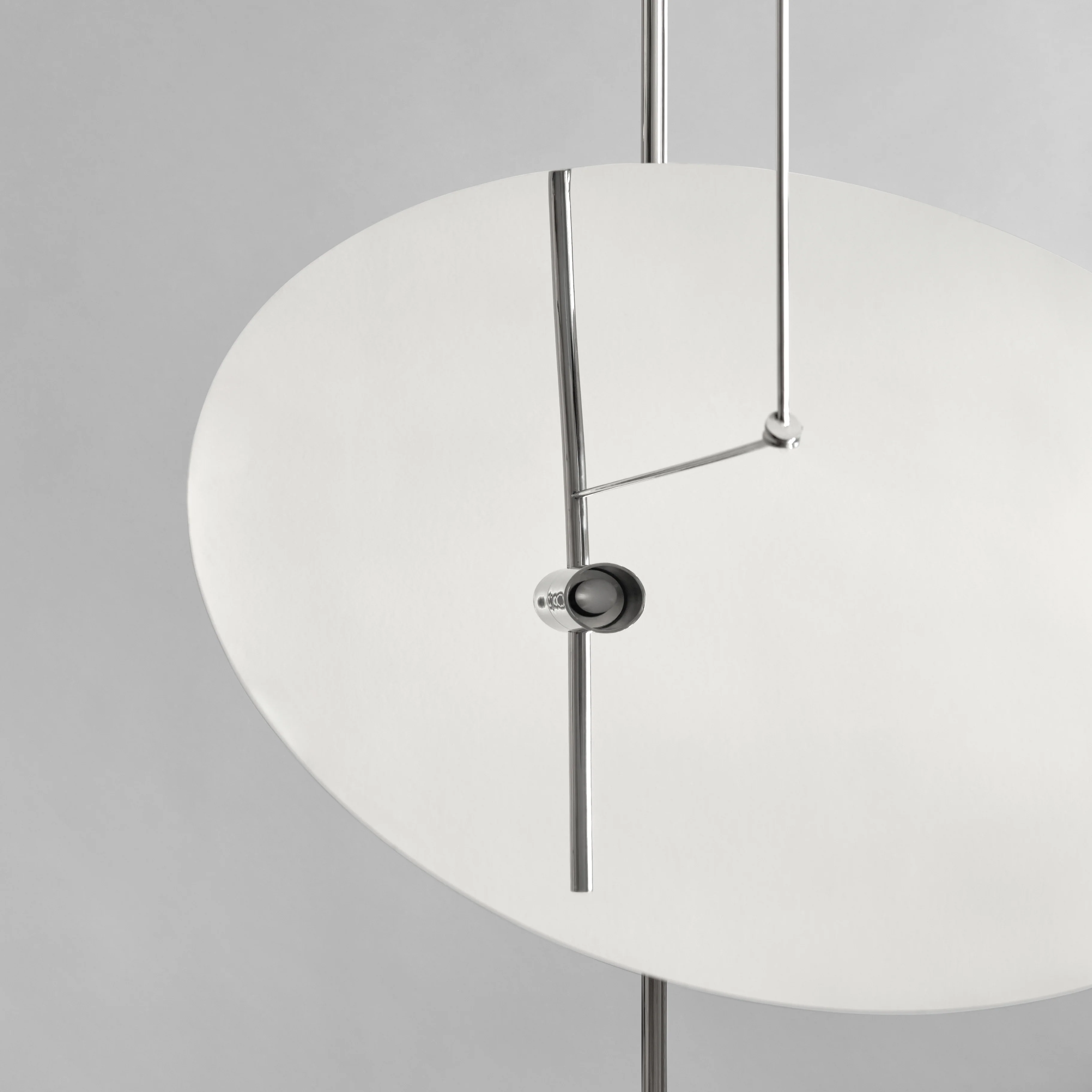 Lampa podłogowa MOON chrom i trawertyn - Image 6