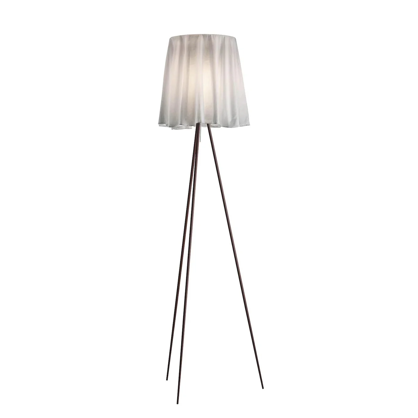 Lampa podłogowa ROSY ANGELIS szary z brązową podstawą