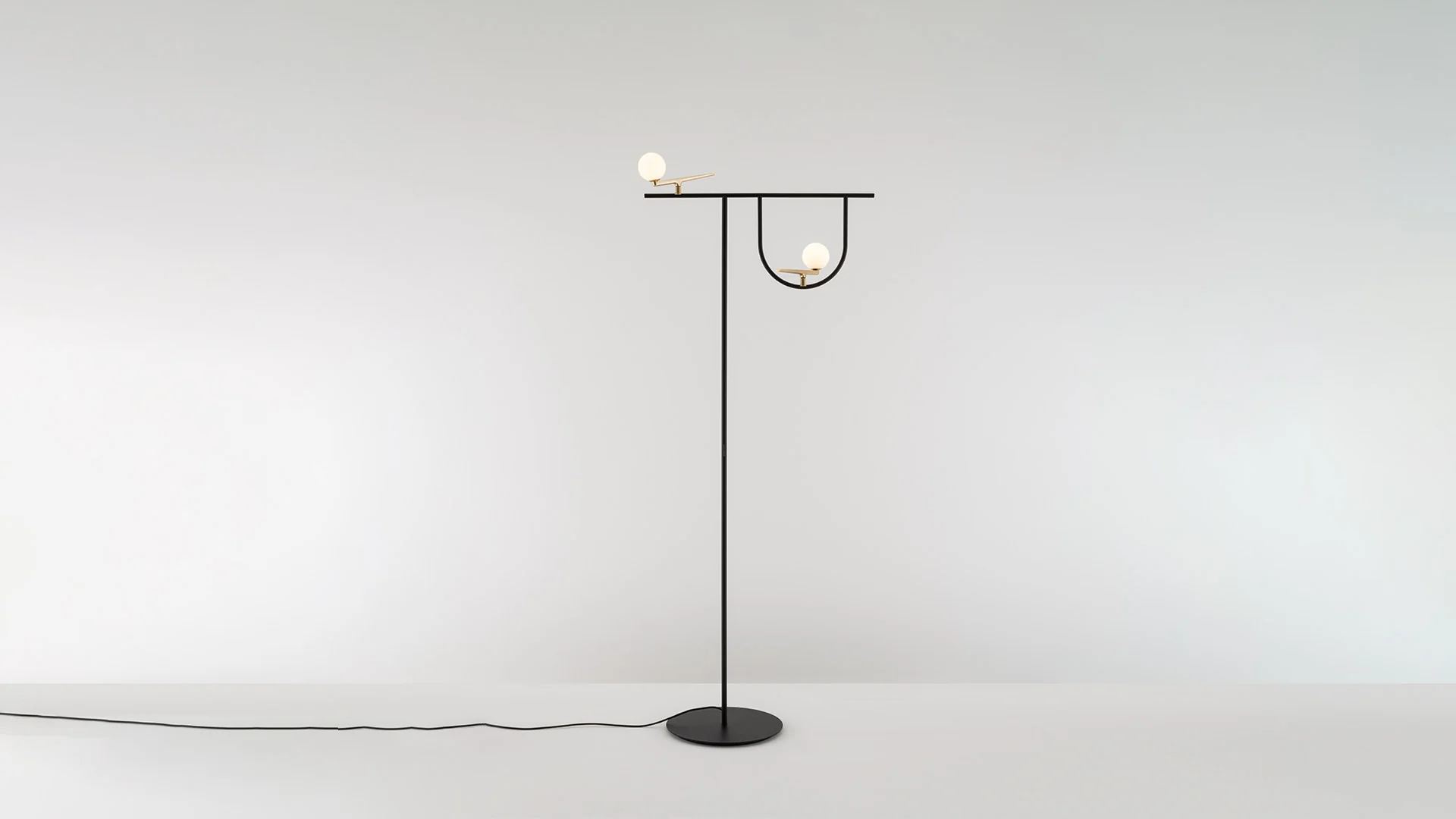 Lampa podłogowa YANZI czarny ze złotym - Image 3